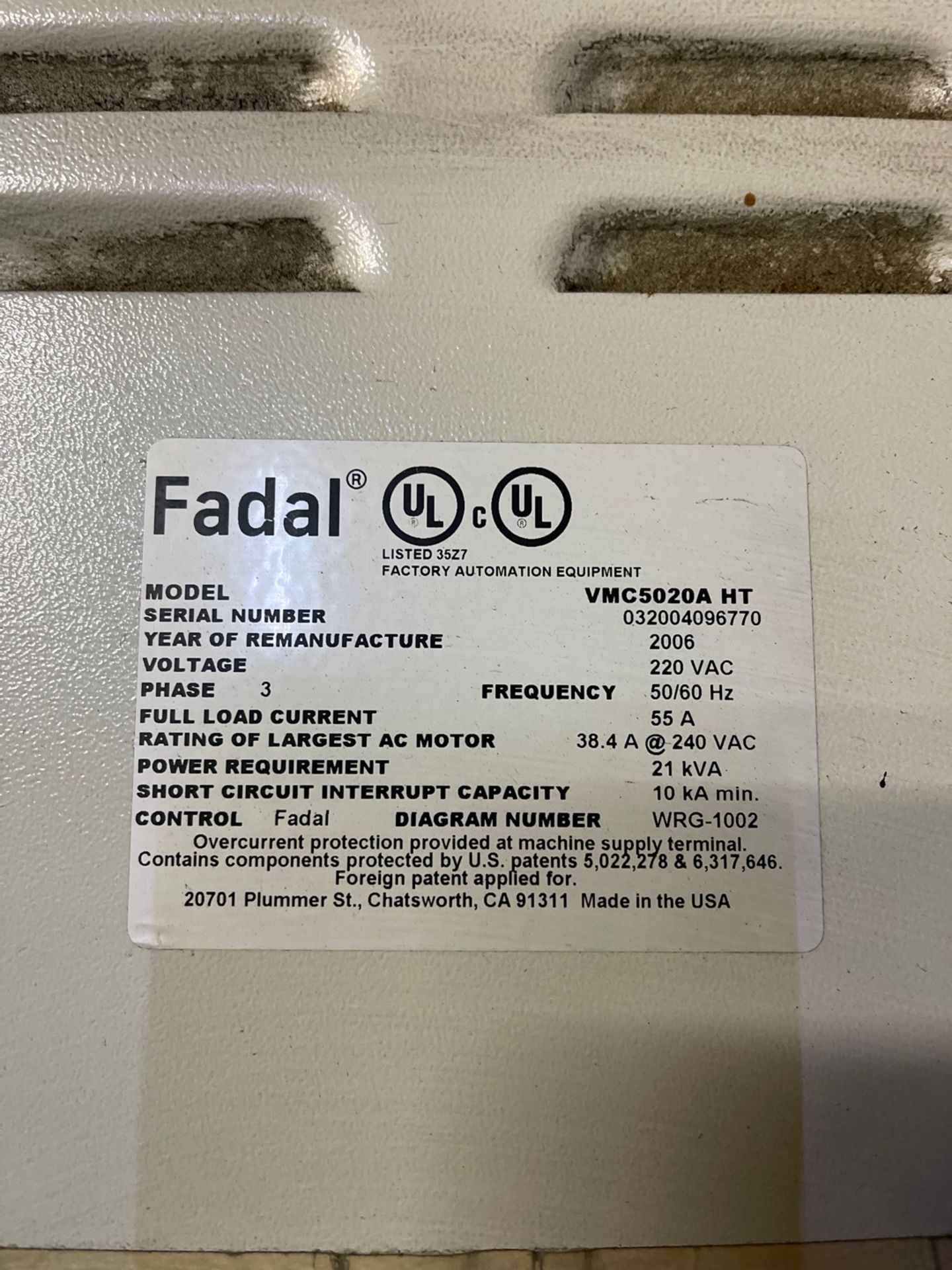 2006 Fadal VMC 5020A Vertical Machining Center - Image 7 of 18