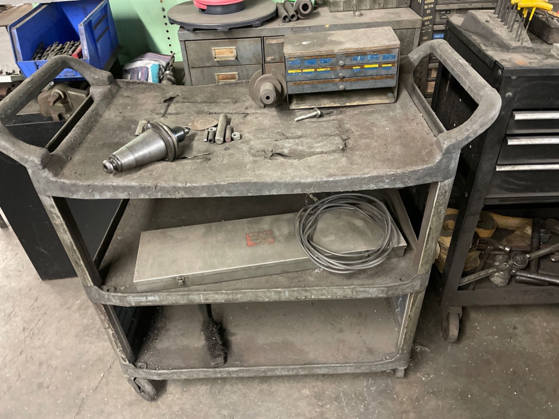 Lot Tool Box, Parts Bins, Cart with Contents - Image 2 of 11