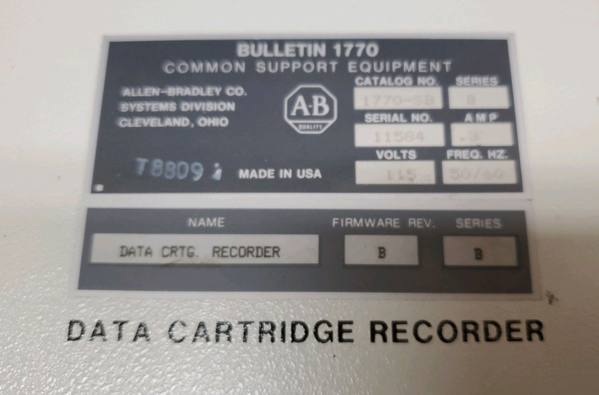 Lot Allen-Bradley Data Cartridge Recorder - Image 6 of 7