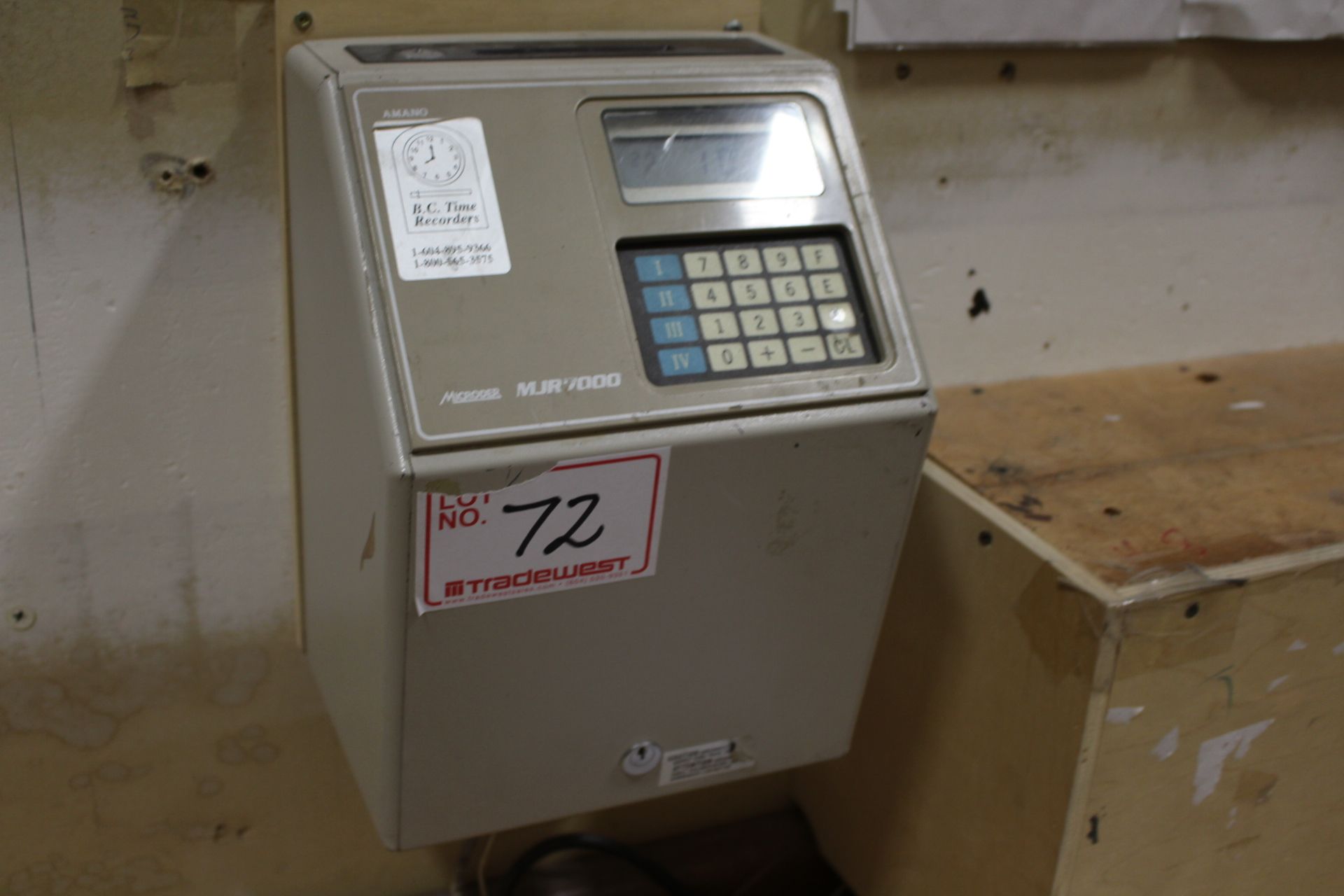 AMANO MICRODER MJR7000 TIME CLOCK