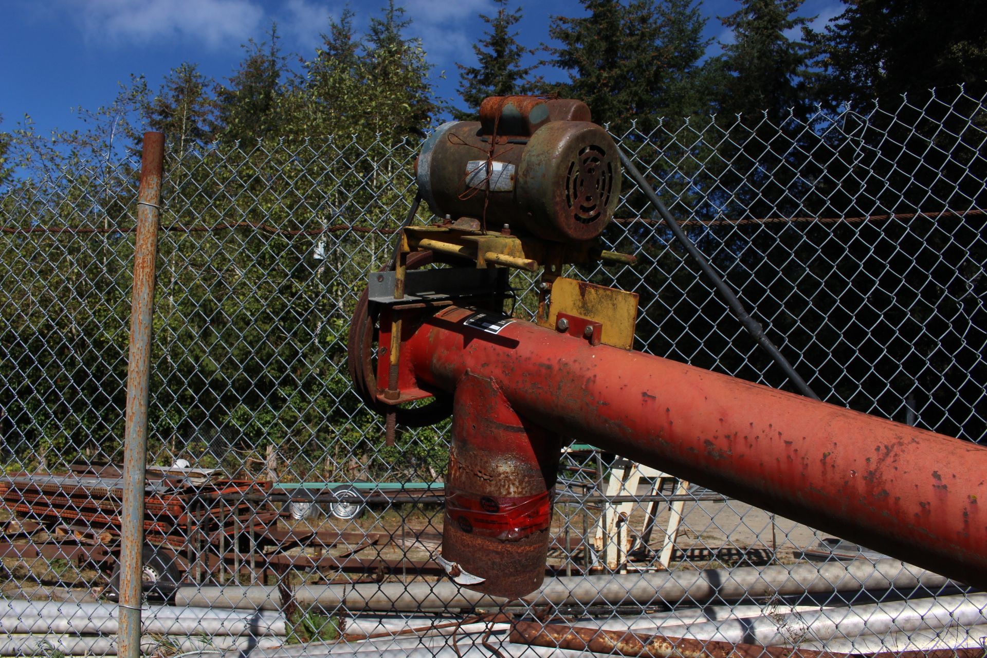 INCLINE MOBILE AUGER, 6" X 16'L; MOTOR & WHEELS - Image 3 of 3