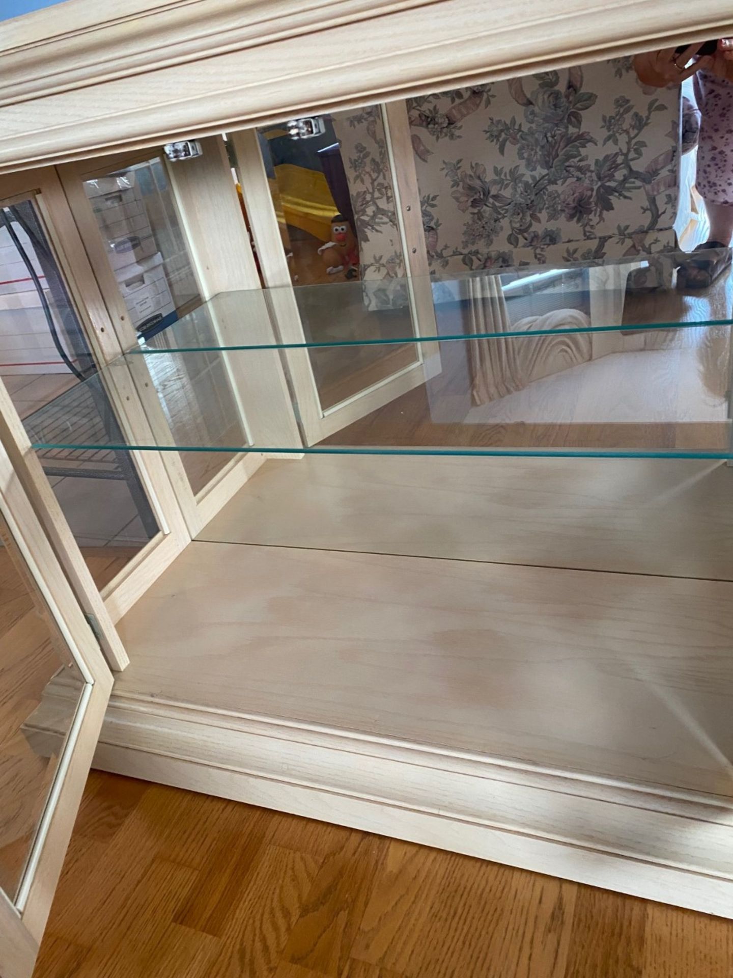 MILK WASHED OAK SIDEBOARD, (2) GLASS DOORS - Image 3 of 3