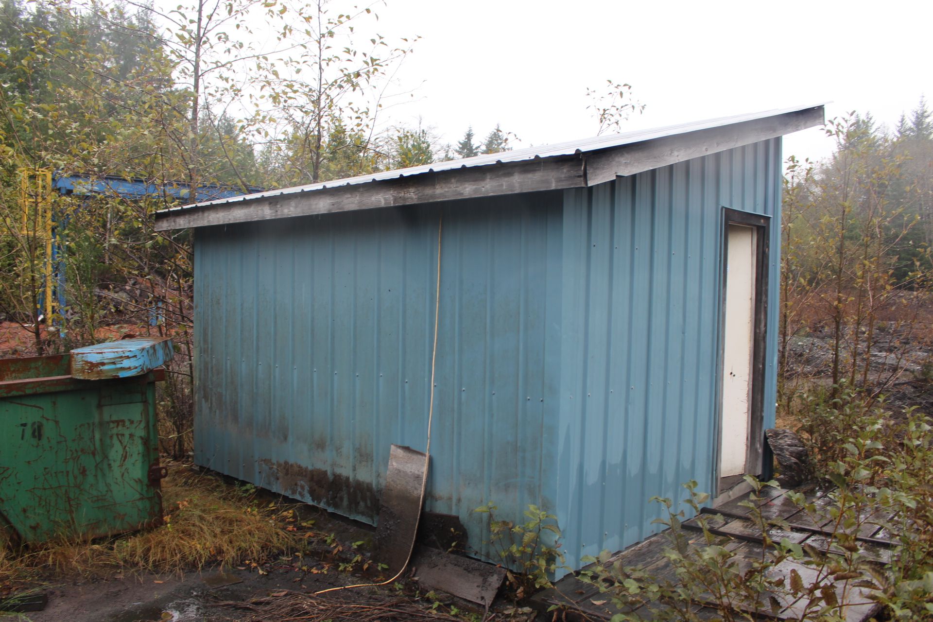 LEAN-TO ENCLOSED SHED, 10' X 12', WOOD FRAMED W/ DOOR & WINDOW