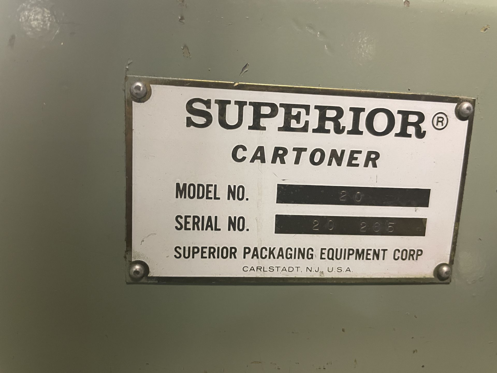 Superior model 20 Hand Load Hot Melt Cartoner with carton magazine, carton pre-breaker, 6-ft long - Image 2 of 17