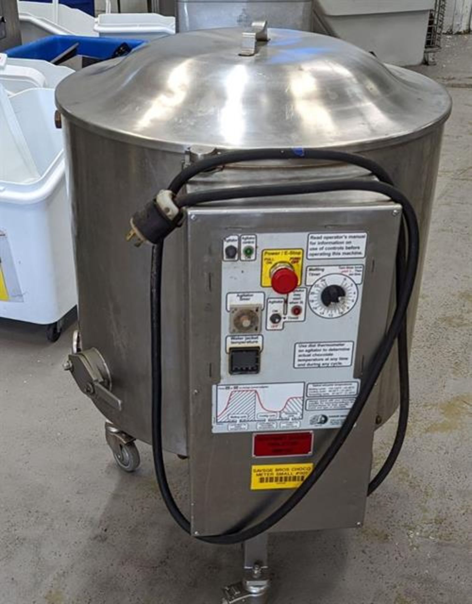 Savage 450 lb Stainless Steel Chocolate Melter - Model 0970-40, serial#09-3422 built 2009 - Water