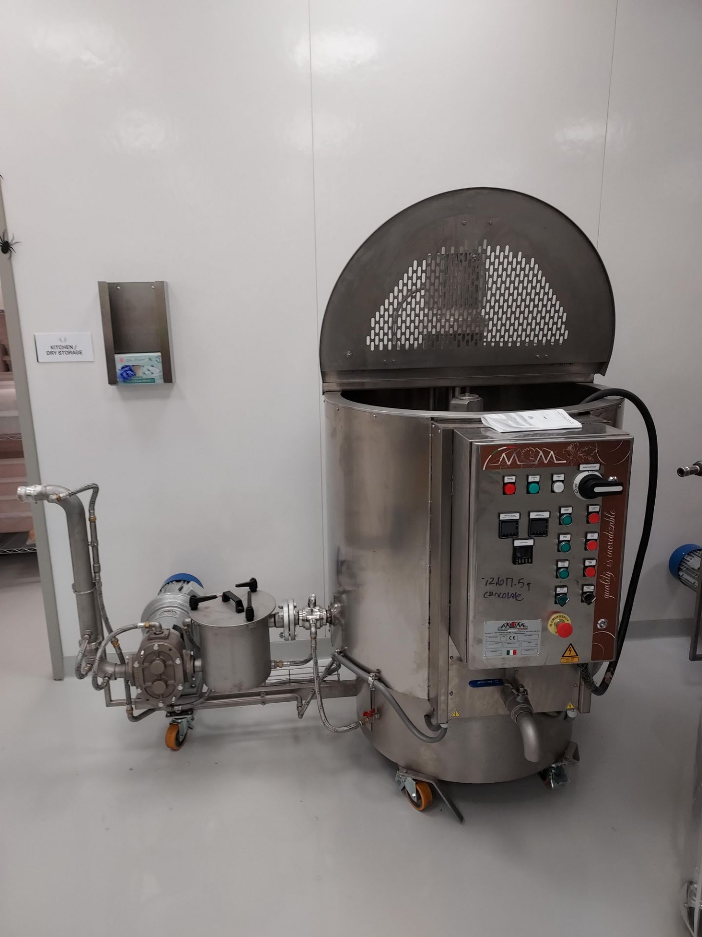 Massa Model TCX5Mix stainless steel 500kg chocolate melter serial number 8077 (Built New in 2021) - Image 6 of 7