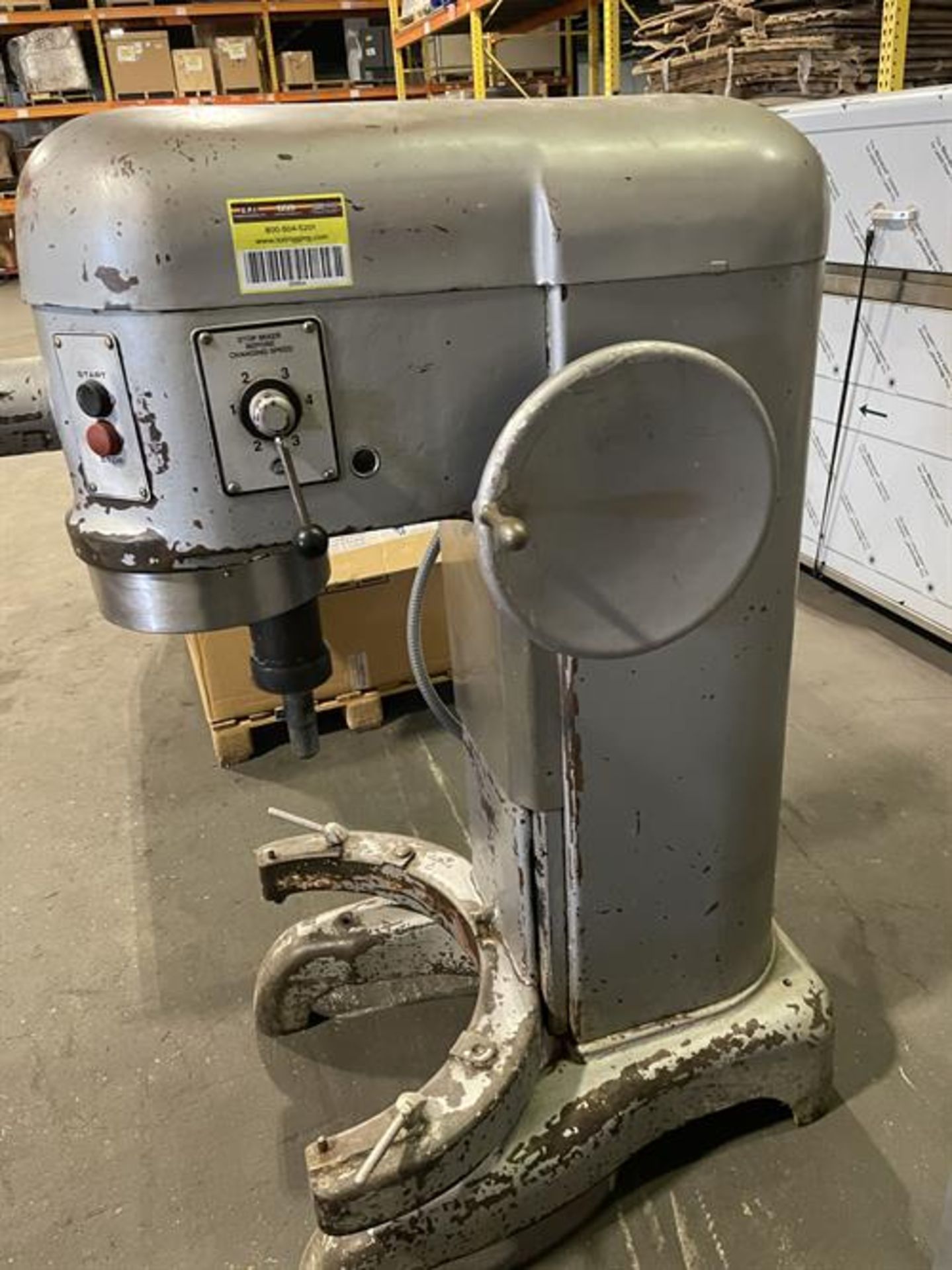 Hobart L800 80-Qt Mixer - 4 speed - Manual bowl lift - Sold without bowl and beater - Serial#1125362 - Image 3 of 4