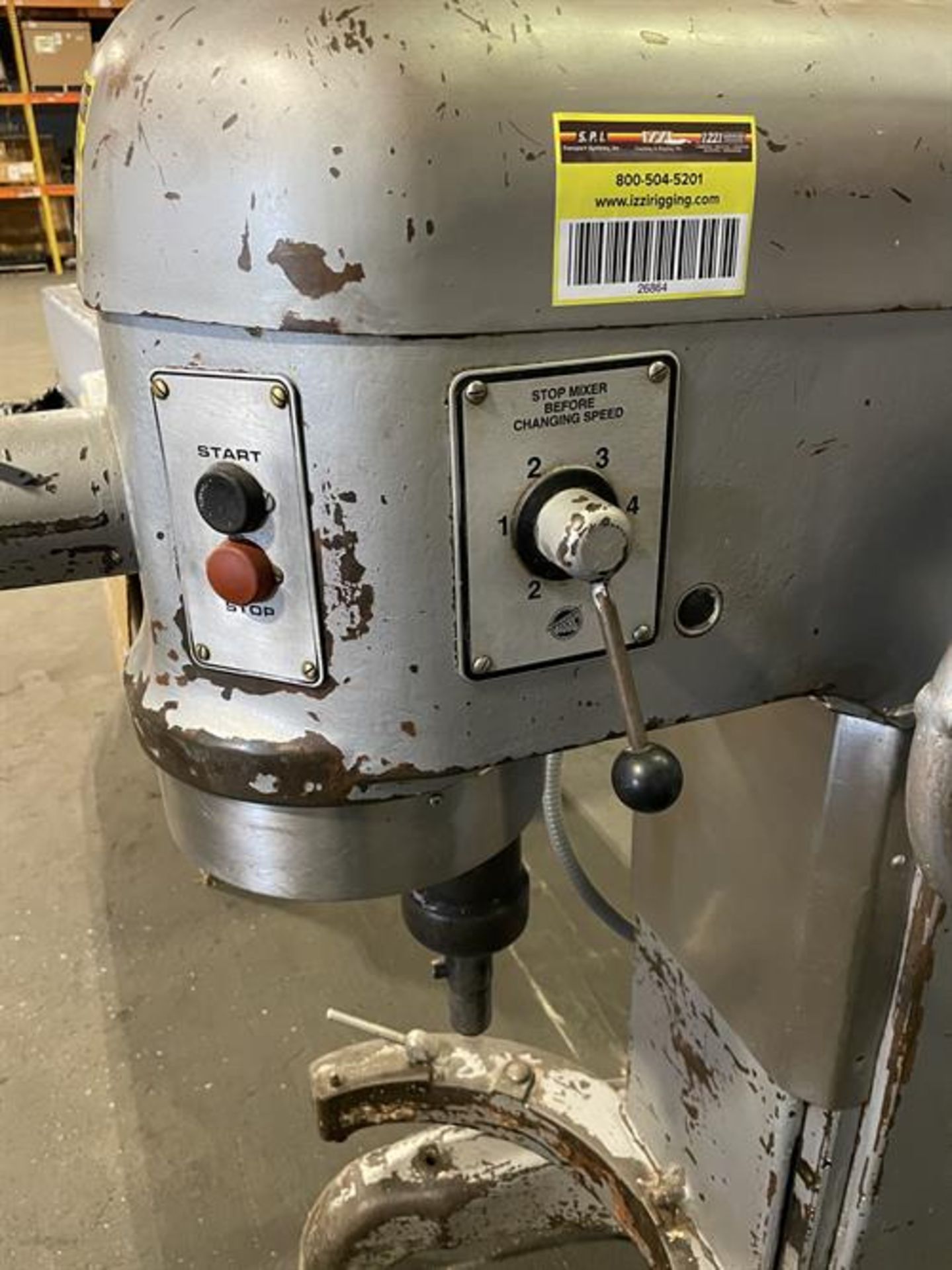 Hobart L800 80-Qt Mixer - 4 speed - Manual bowl lift - Sold without bowl and beater - Serial#1125362 - Image 2 of 4