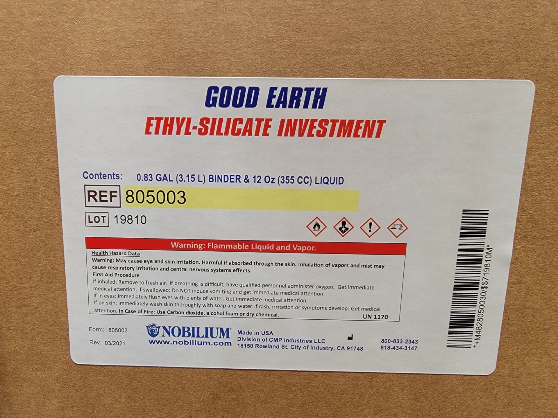 GOOD EARTH ETHYL SILICATE INVESTMENT REF 805003 - Image 3 of 4