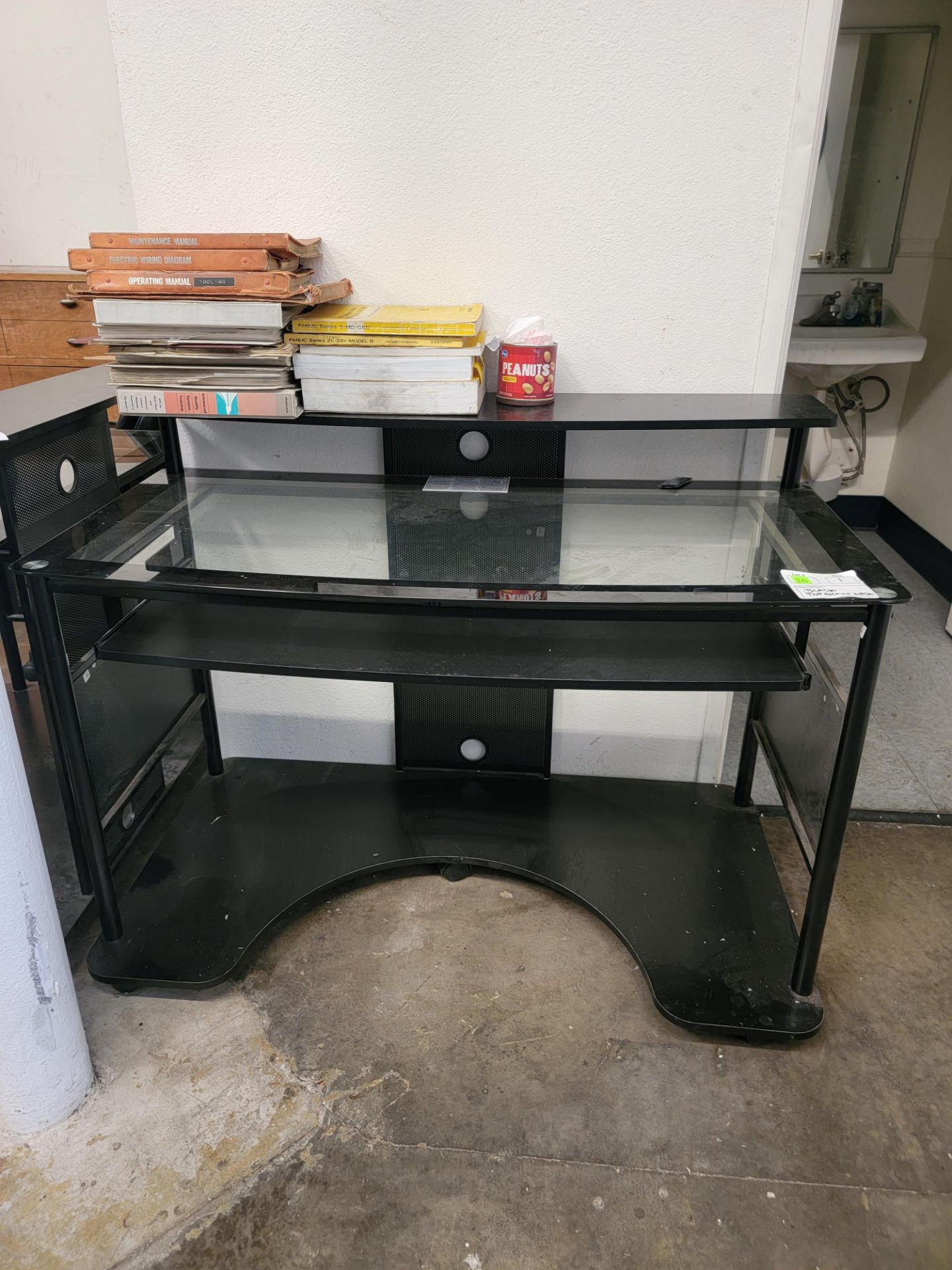 BLACK TOP GLASS DESK - Image 2 of 2