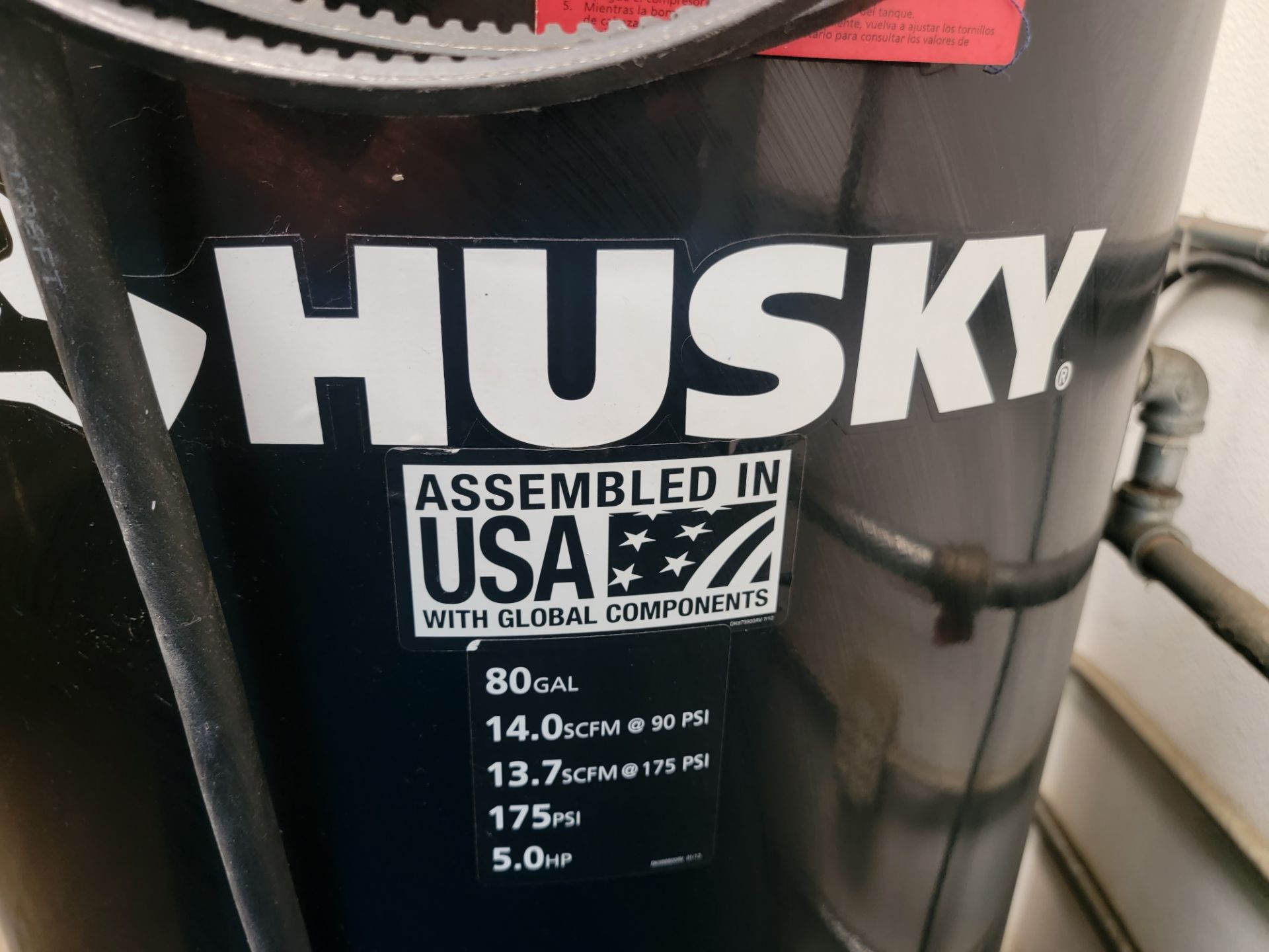 HUSKY COMPRESSOR 80 GAL MODEL HS50000AV - Image 4 of 4