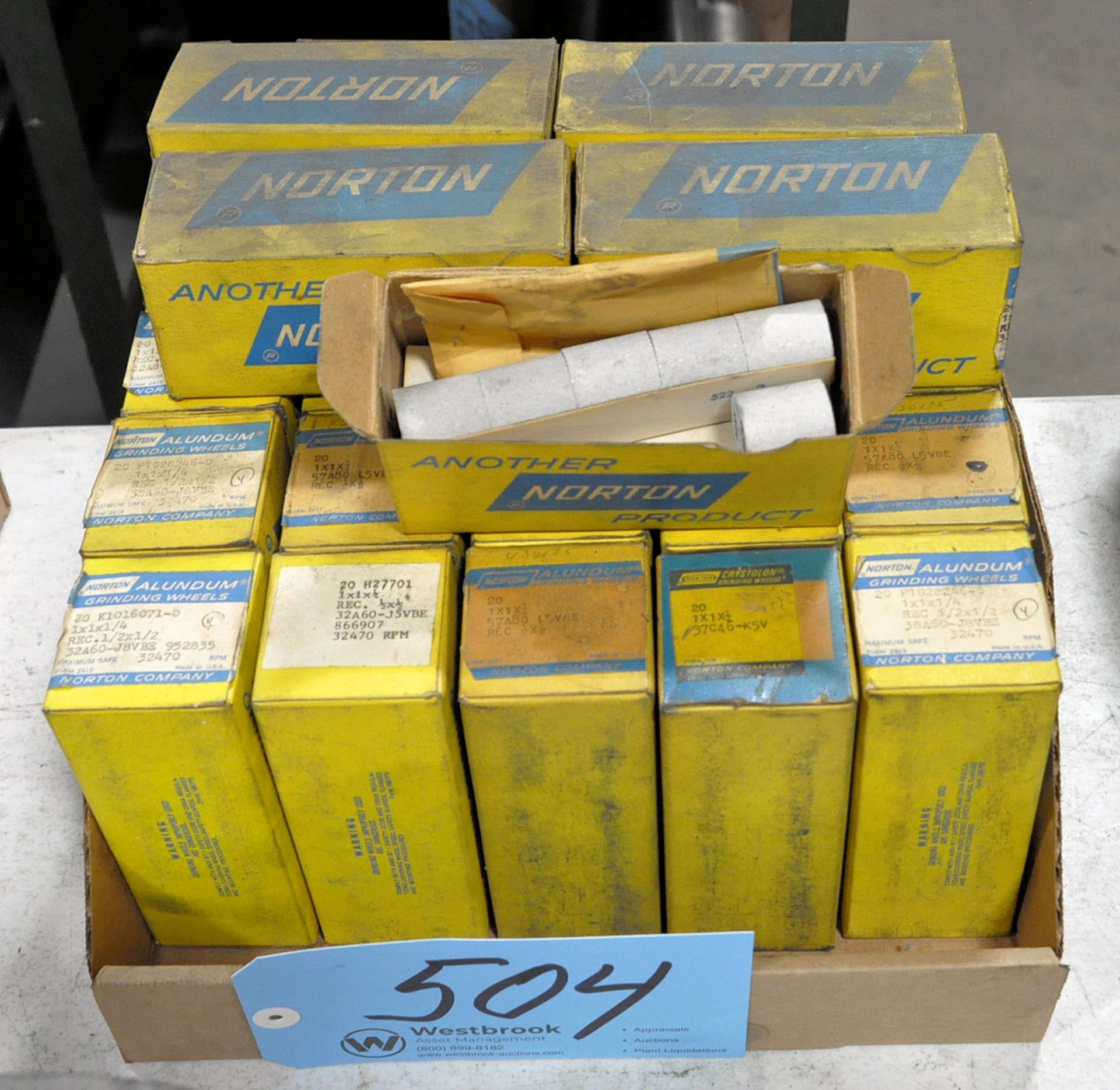 Lot-Packaged Norton Grinding Wheels in (1) Box