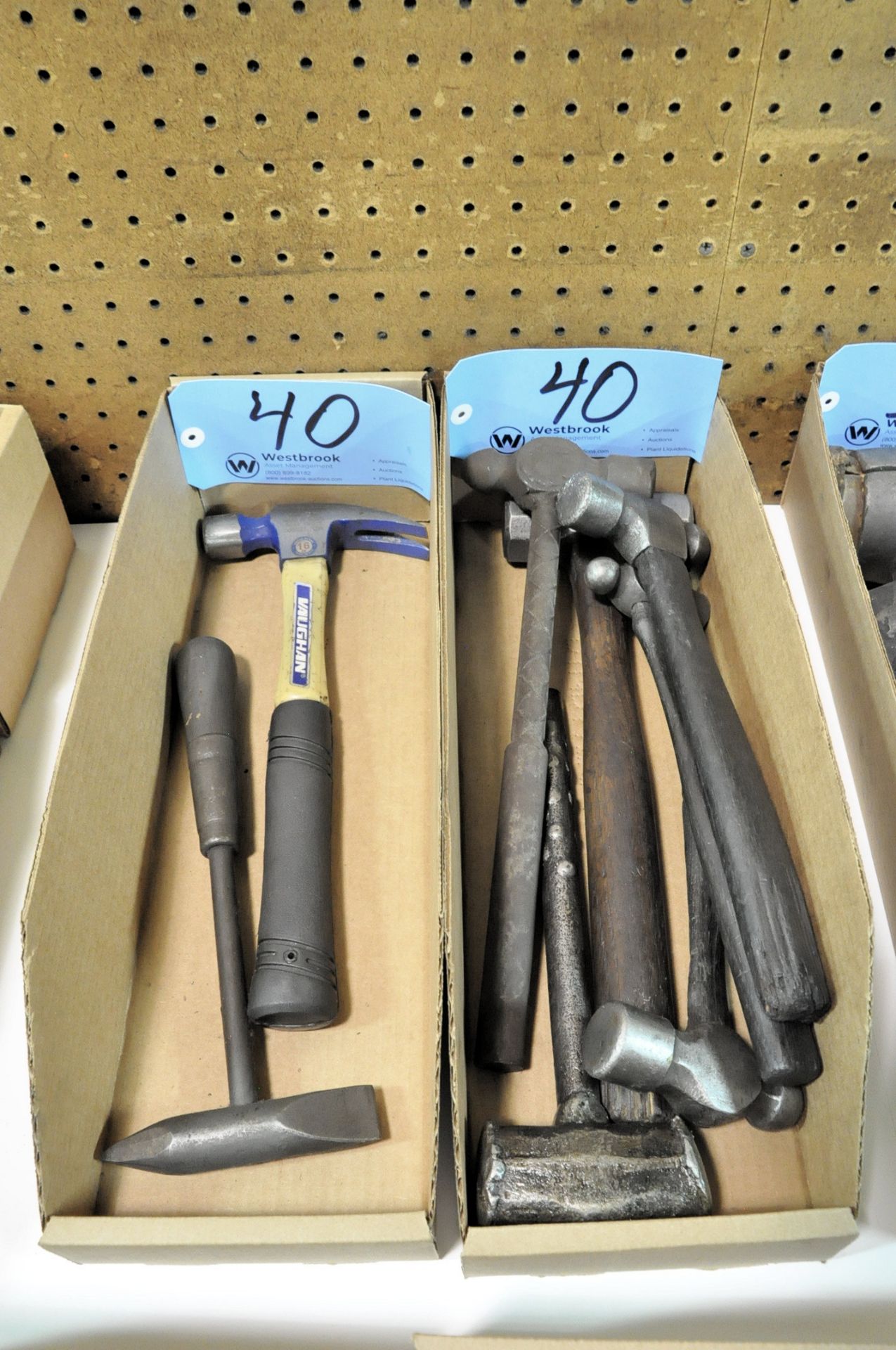 Lot-Ball Peen and Claw Hammers in (2) Boxes