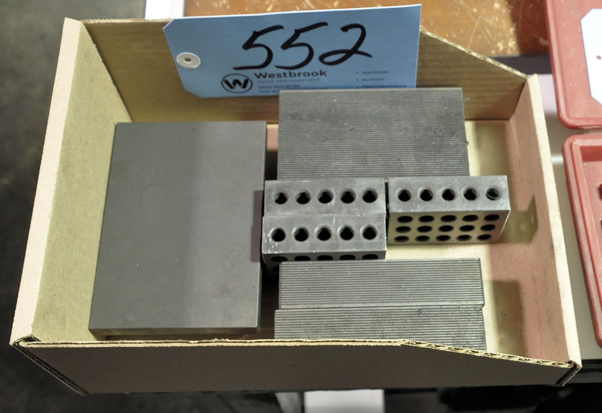 Lot-Various Setup Blocks and (1) 4" x 6" Steel Surface Plate in (1) Box