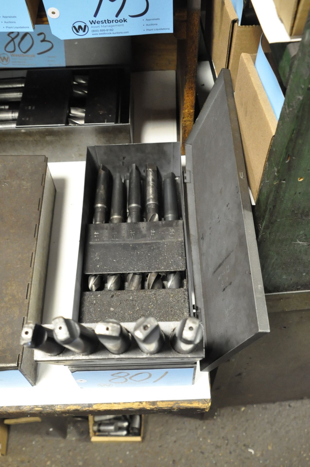 Large Taper Shank Drill Index with Partial Contents in (1) Box