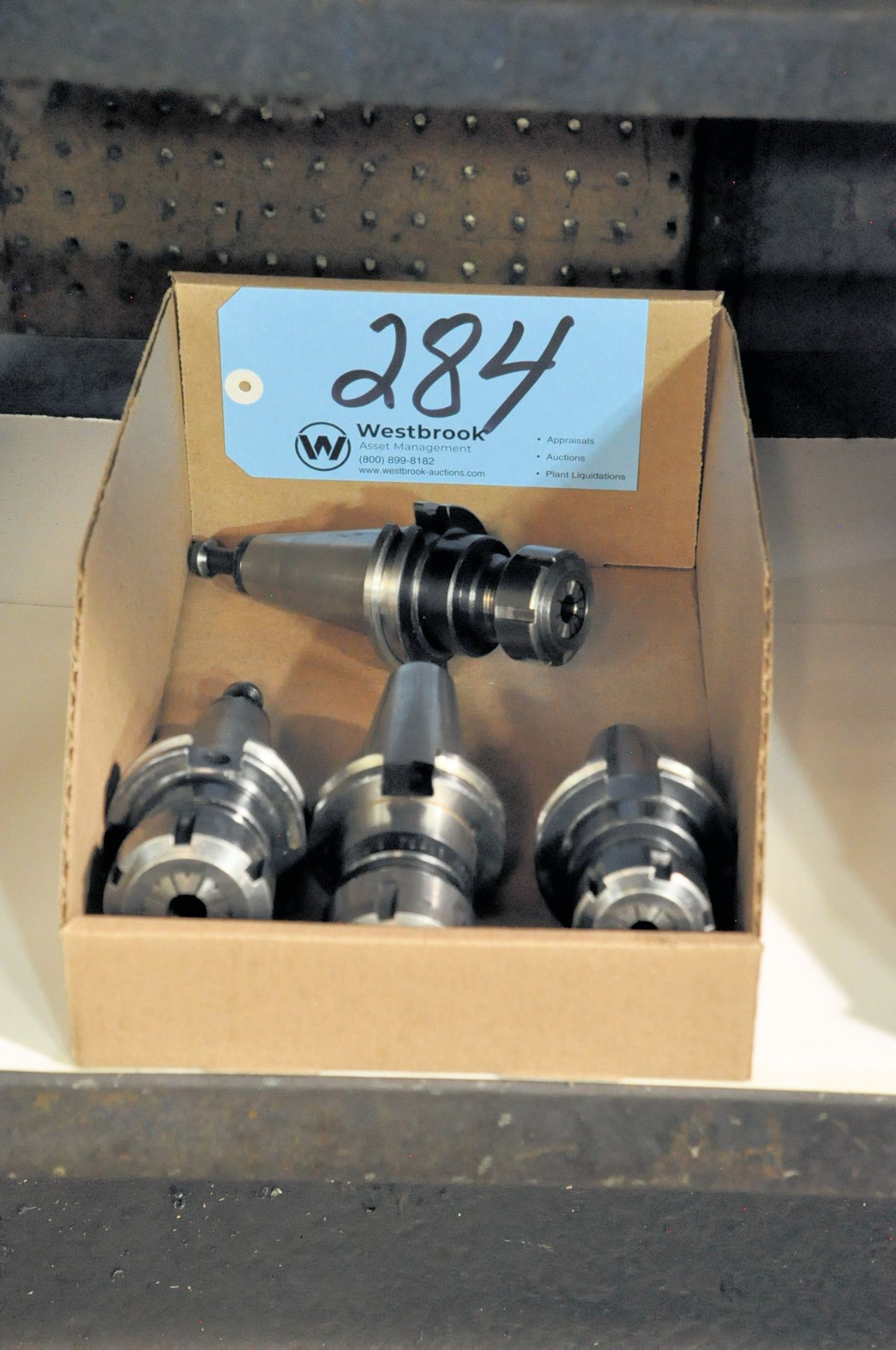 Lot-(4) CAT40 Taper Collet Style Tool Holders in (1) Box