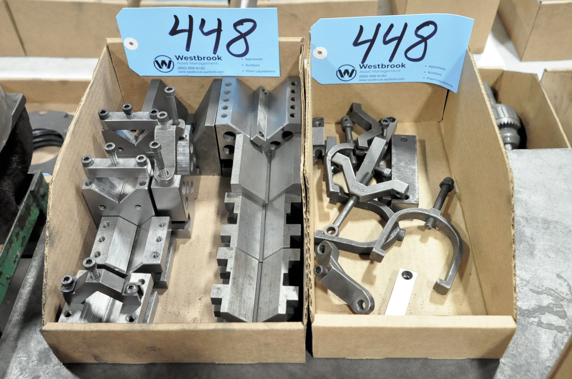 Lot-Various V-Blocks and Clamps in (2) Boxes
