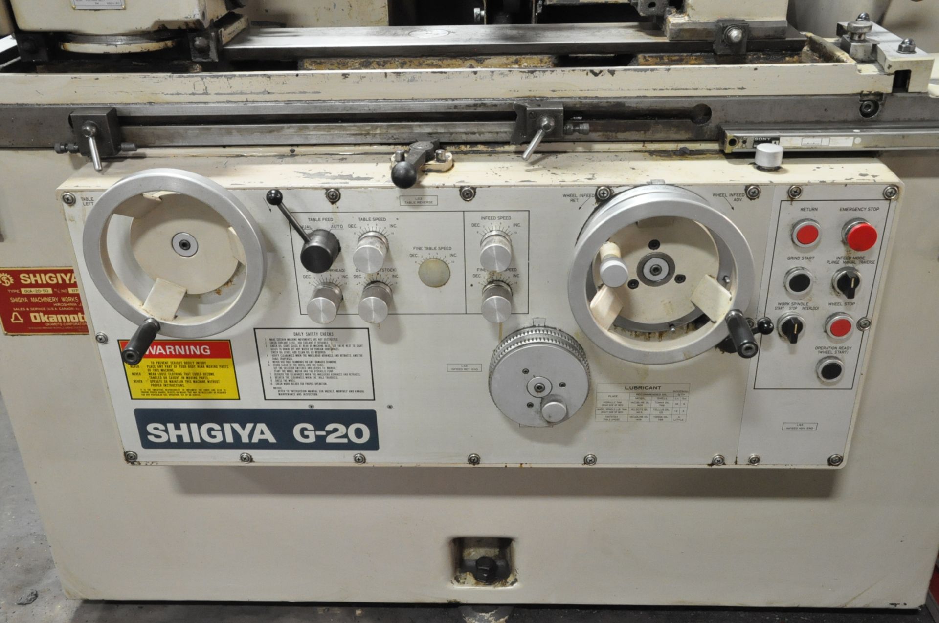 Shigiya-Okamoto Model GVA-20-50, Plain Cylindrical O.D. Grinder - Image 6 of 9