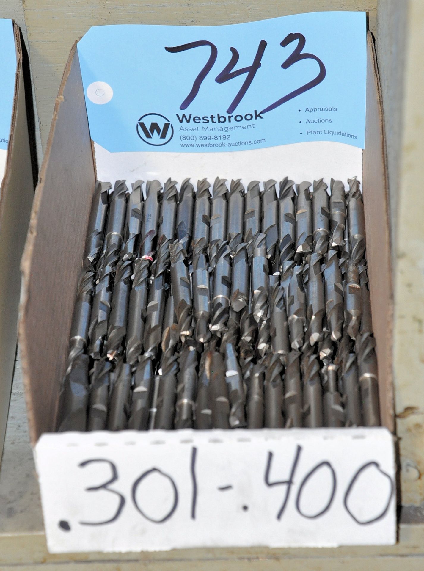 Lot- .301 - .400 Double End Mills in (1) Box