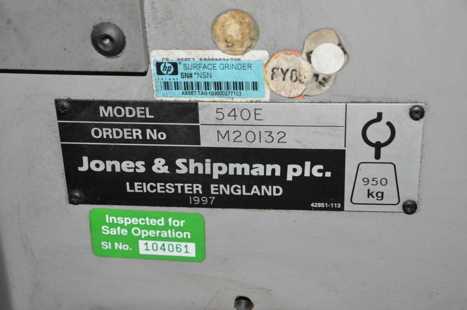 Jones & Shipman 540E, Hydraulic Automatic Surface Grinder - Image 5 of 5