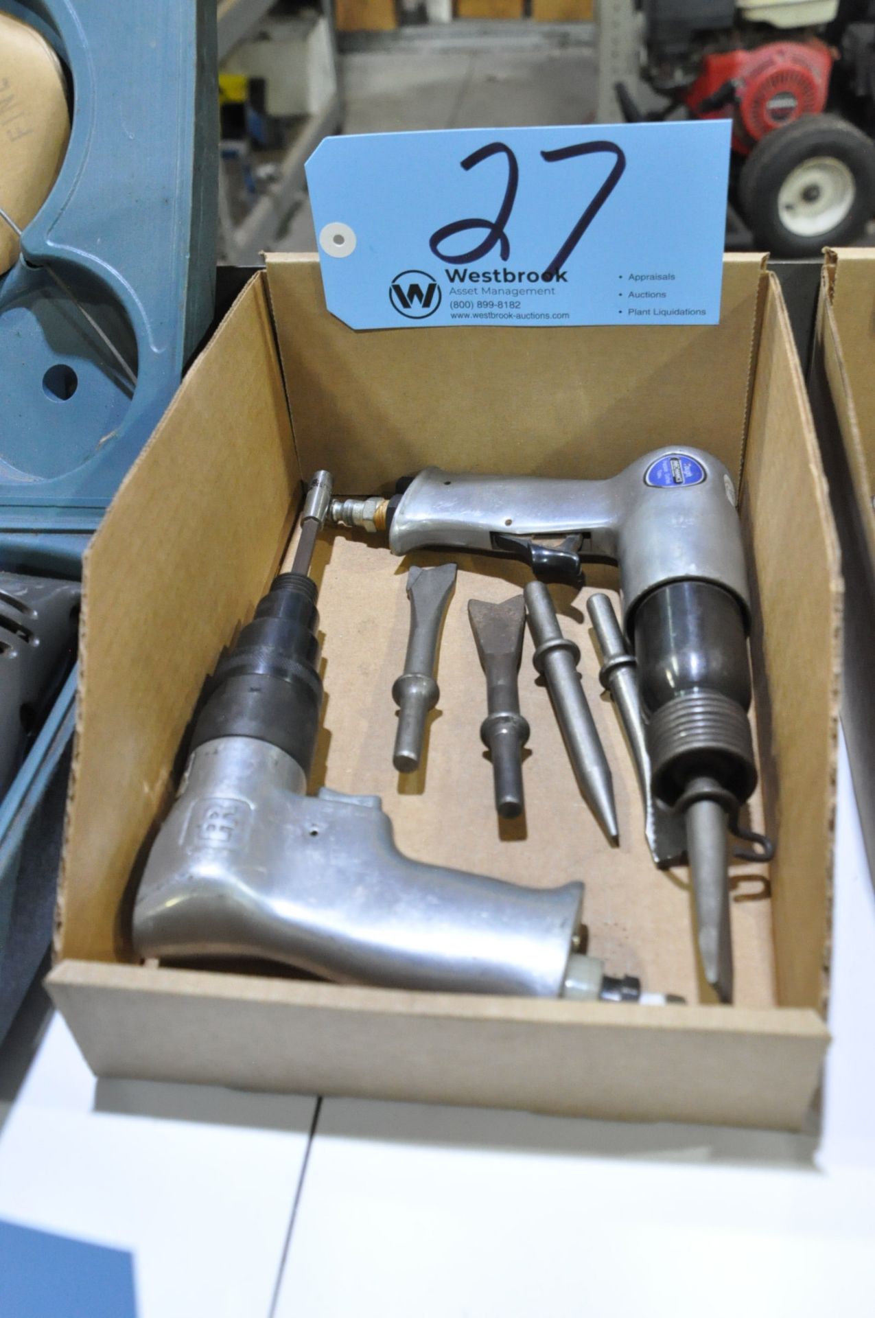 Lot-(1) Pneumatic Air Chisel Gun and (1) Driver Gun in (1) Box