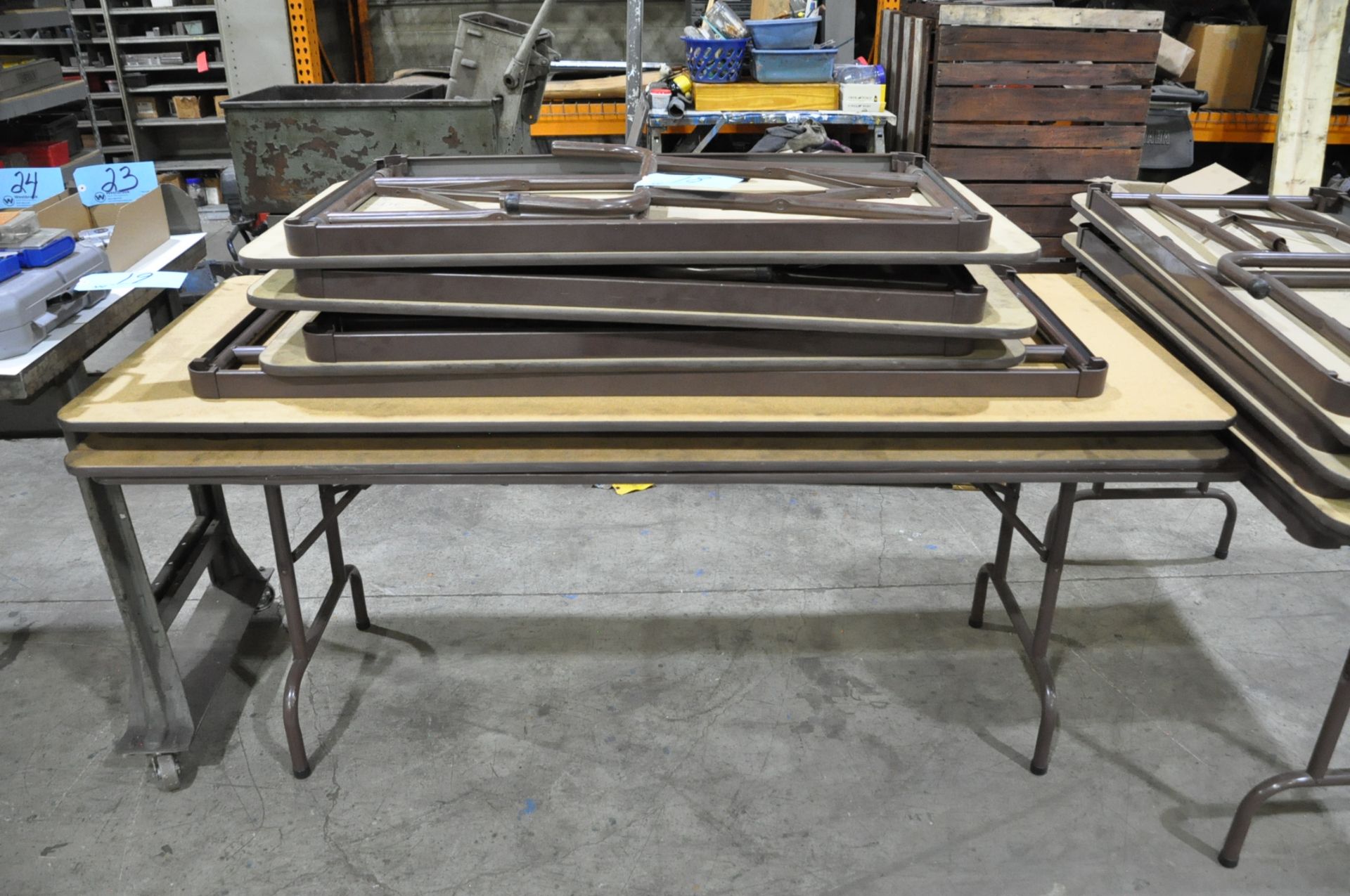 Lot-(6) Folding Tables in (1) Stack