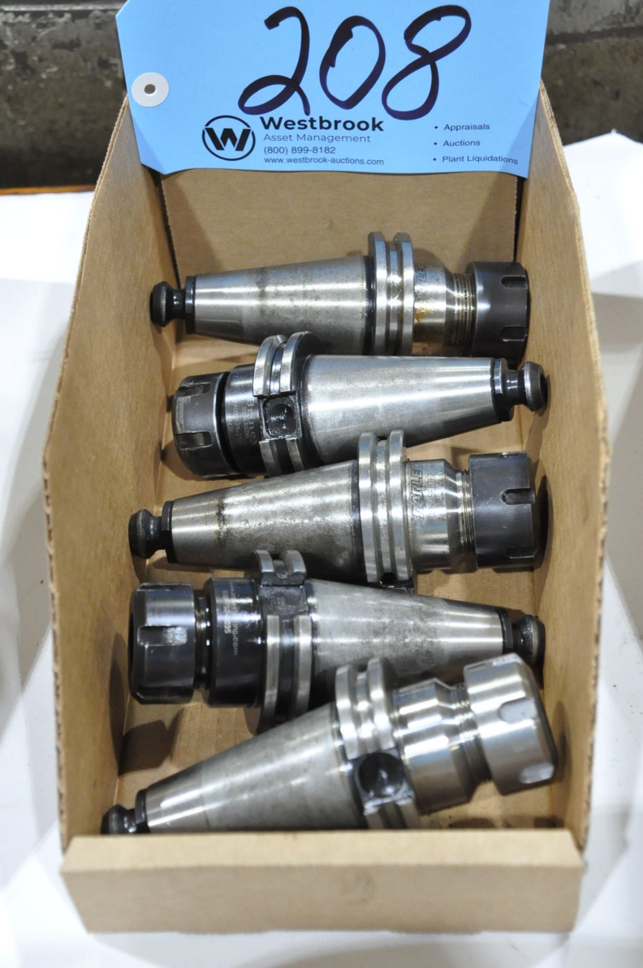Lot-(5) CAT40 Taper Collet Type Tool Holders in (1) Box