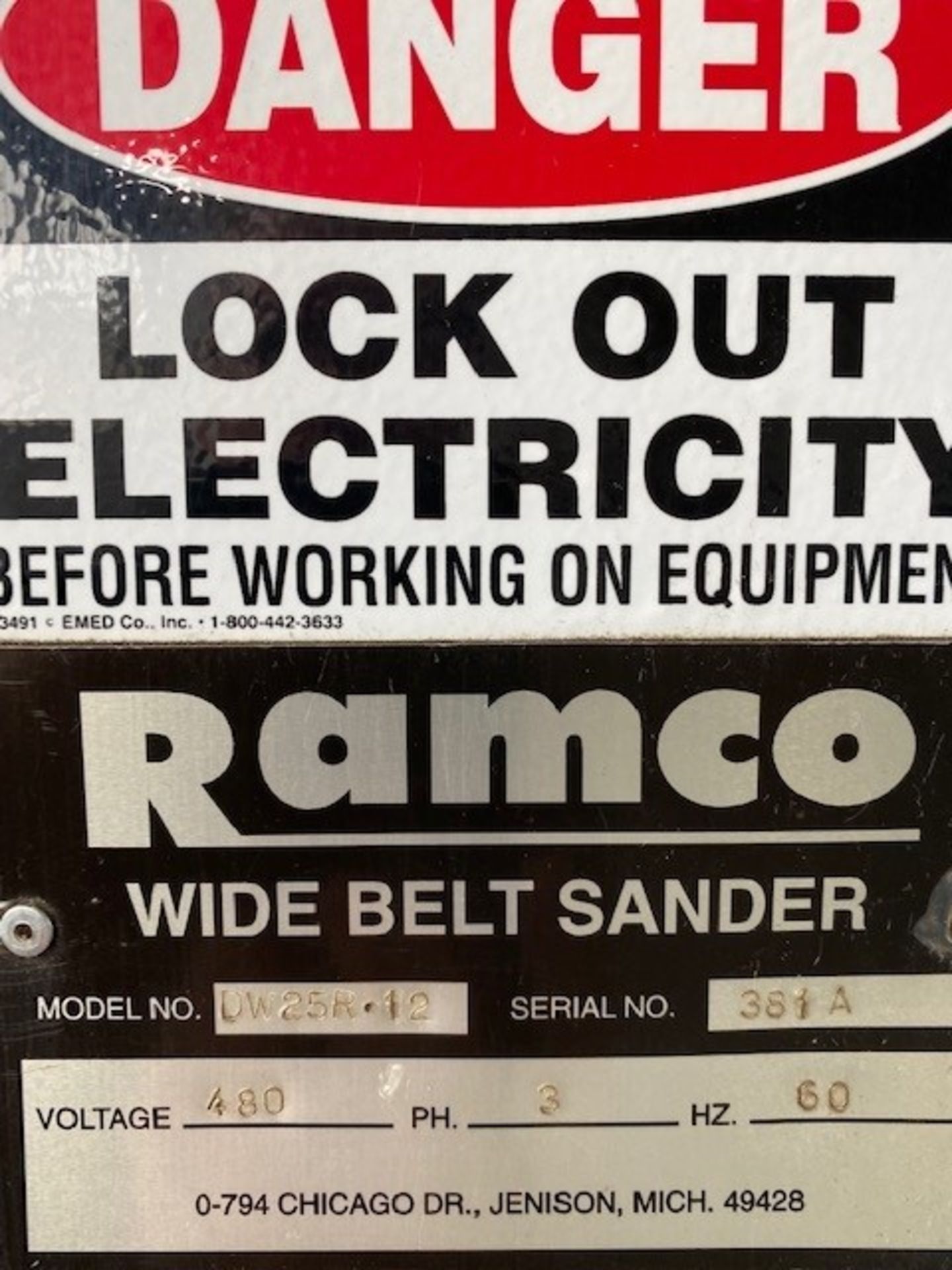 Ramco 25" Wide Belt Metal Finishing Machine - Image 8 of 8