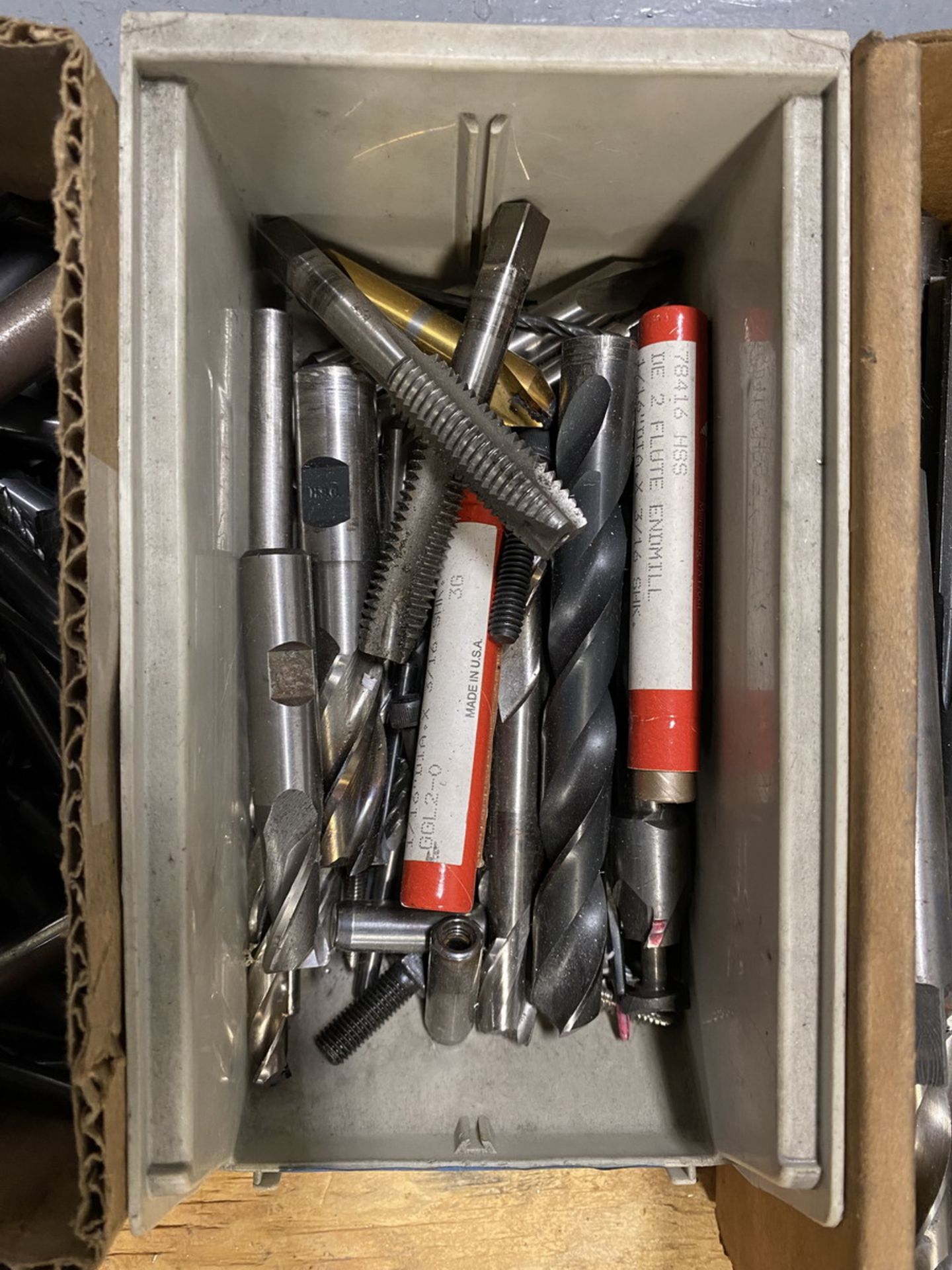 Lot of (5) Bins of Assorted Drill Bits, Taps and End Mills - Image 4 of 6