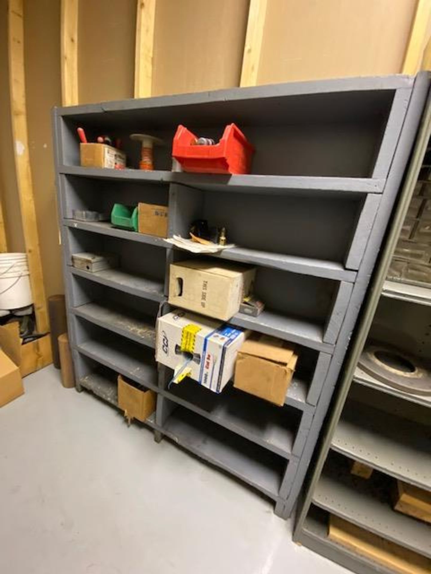 Lot of (2) 36'' L x 12'' W x 78'' H Storage Shelves With (1) Wooden Storage Shelf Etc. - Image 3 of 4