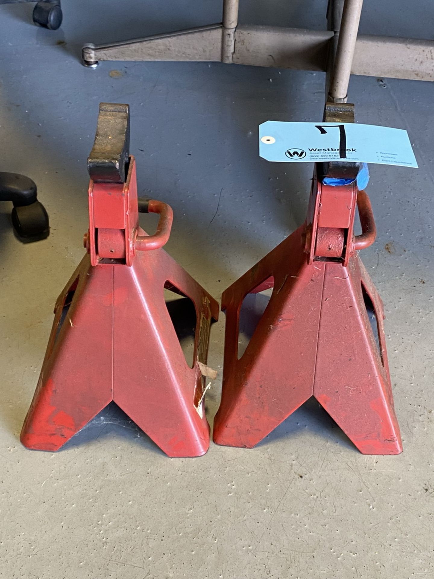 Lot of (2) Height Adjustable Jack Stands Max. Height 15''