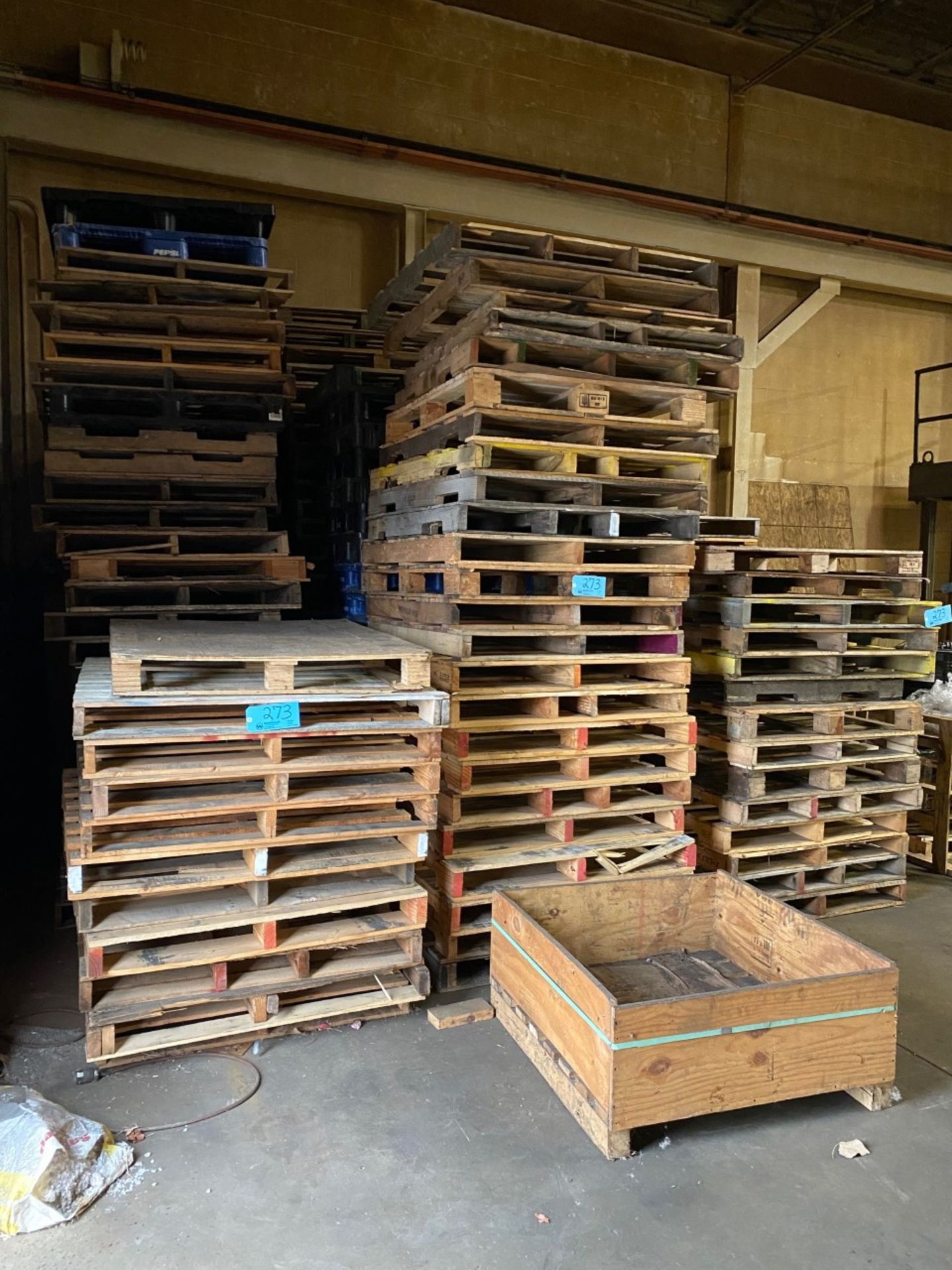 Lot-Approximately 180-200 Wood Pallets in (3) Rows, 40"-44" x 48" Approximate Dimensions - Image 2 of 5