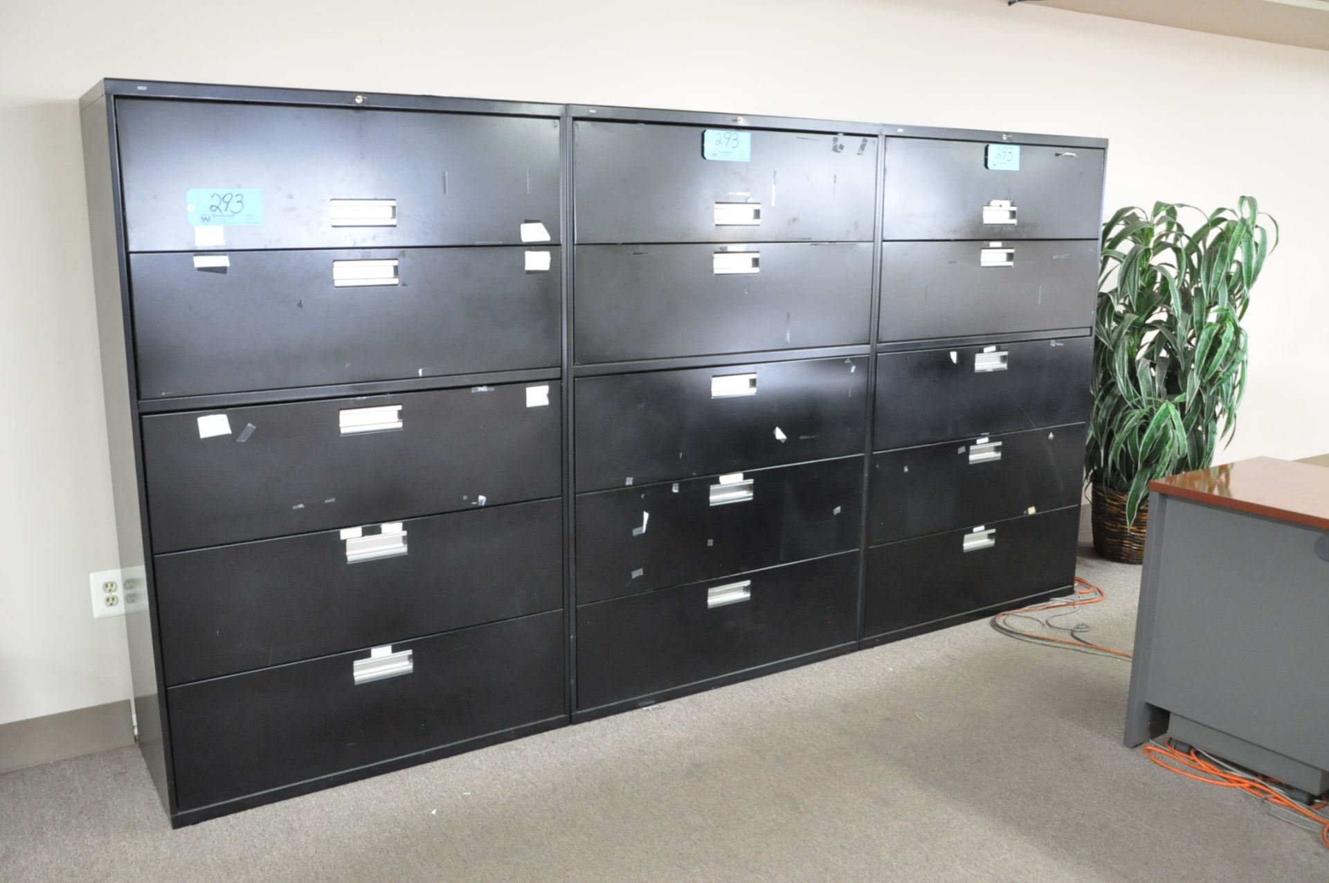 Lot-(3) 4-Drawer Lateral File Cabinets