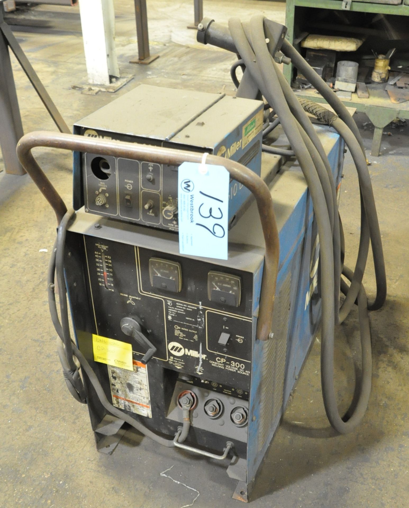 MILLER CP-300 300-AMP CV-DC Arc Welding Power Source with MILLER S-22A 24V Wire Feeder