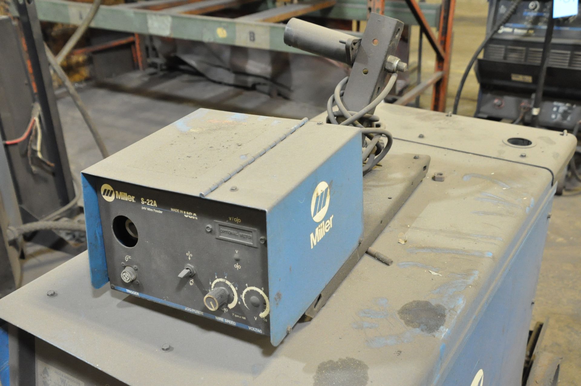 MILLER DELTAWELD 452 450-AMP CV-DC Welding Power Source with MILLER S-22A 24V Wire Feeder - Image 3 of 4