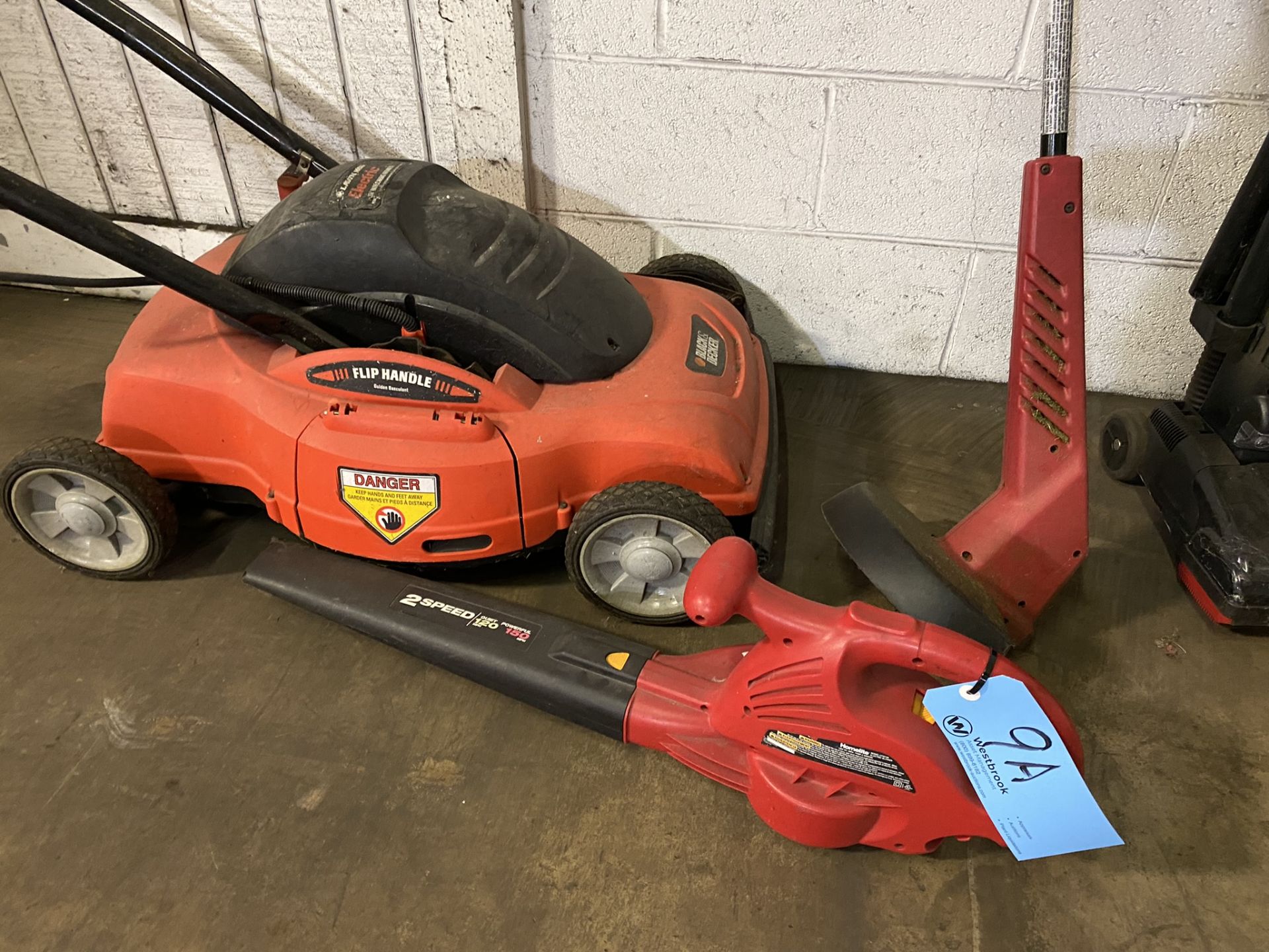 Lot of (3) Homelite 2-Speed Electric Blower, Black & Decker Lawn Hog Electric Mulching Mover, Etc.