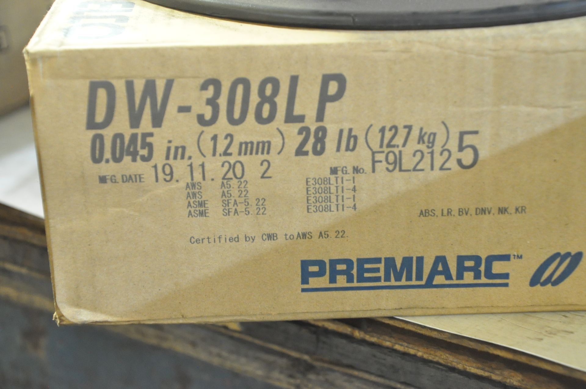 Lot-PREMIARC DW-308LP .045" Stainless Steel Tubular Welding Wire Spool in (1) Box, Etc. - Image 3 of 3
