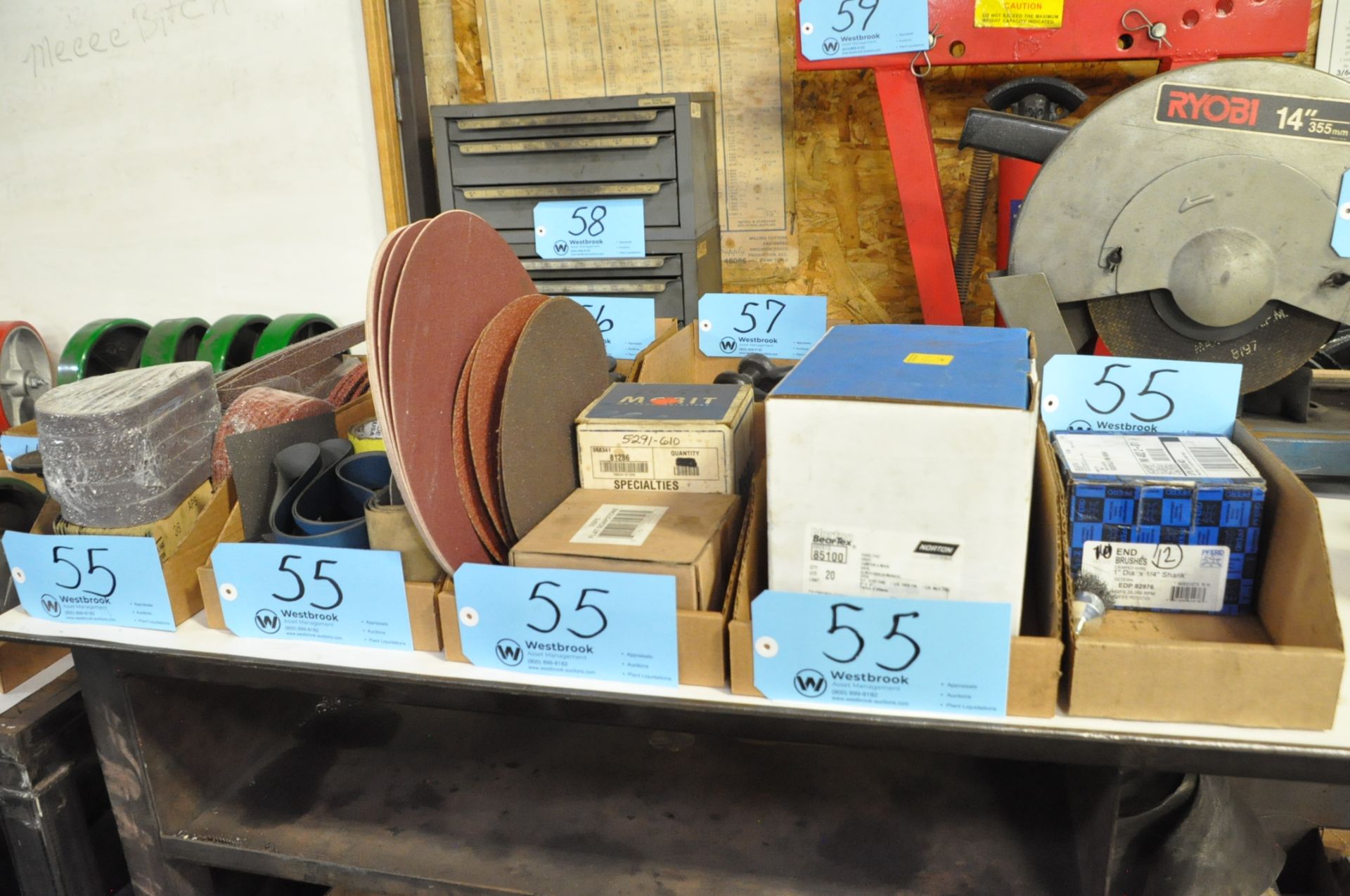 Lot-Sanding Supply, Abrasive Pads and Wire Brush Attachments in (5) Boxes