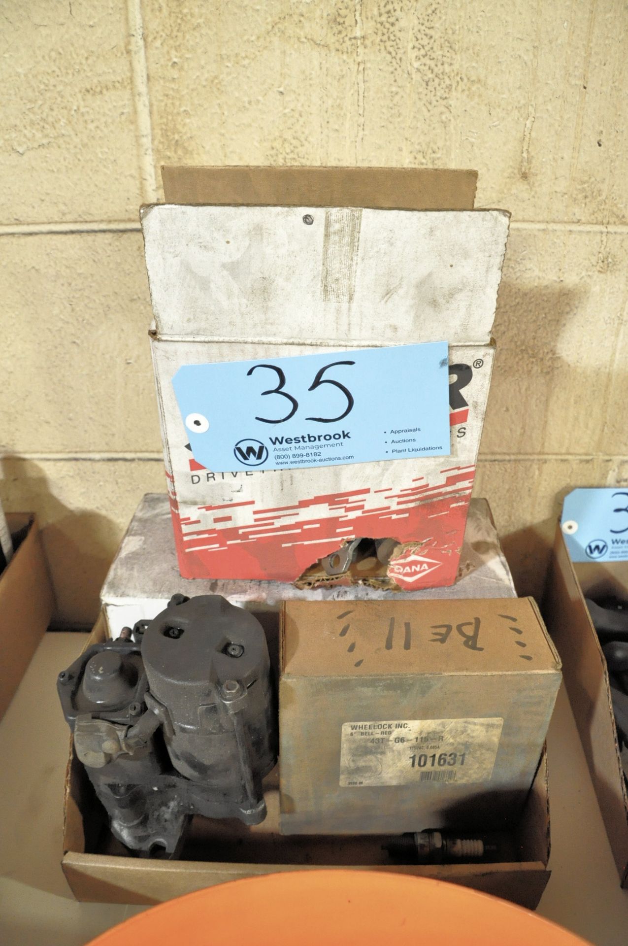 Lot-Light Bulbs, Aerosols, Starter Motors, Oil Catch Pan, Paint Tray, Etc in (5) Boxes - Image 2 of 5