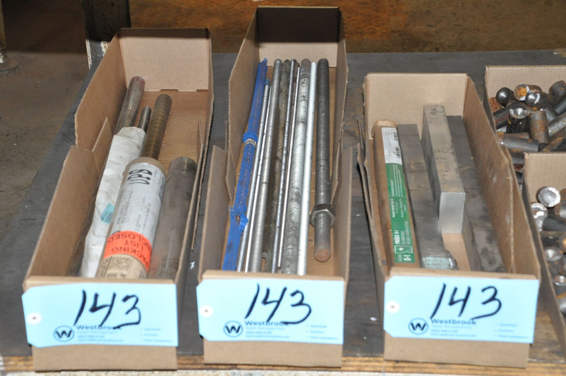 Lot-Various Alloy Steel Stock Cutoffs in (5) Boxes Under (1) Table - Image 4 of 4