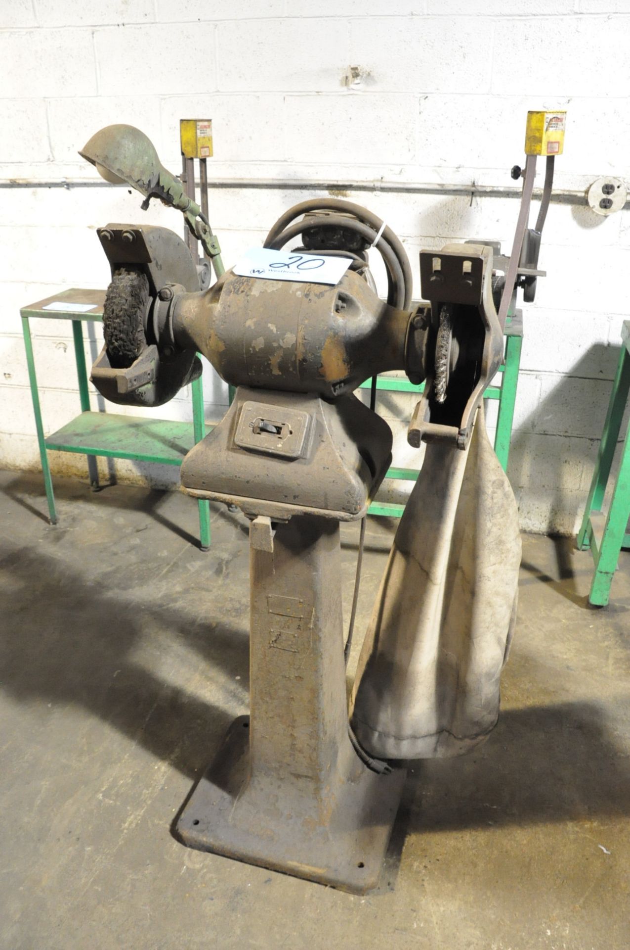 No Name Approximately 8" x 3/4-HP Double End Pedestal Type Grinder, 1-PH, (Bldg 2)