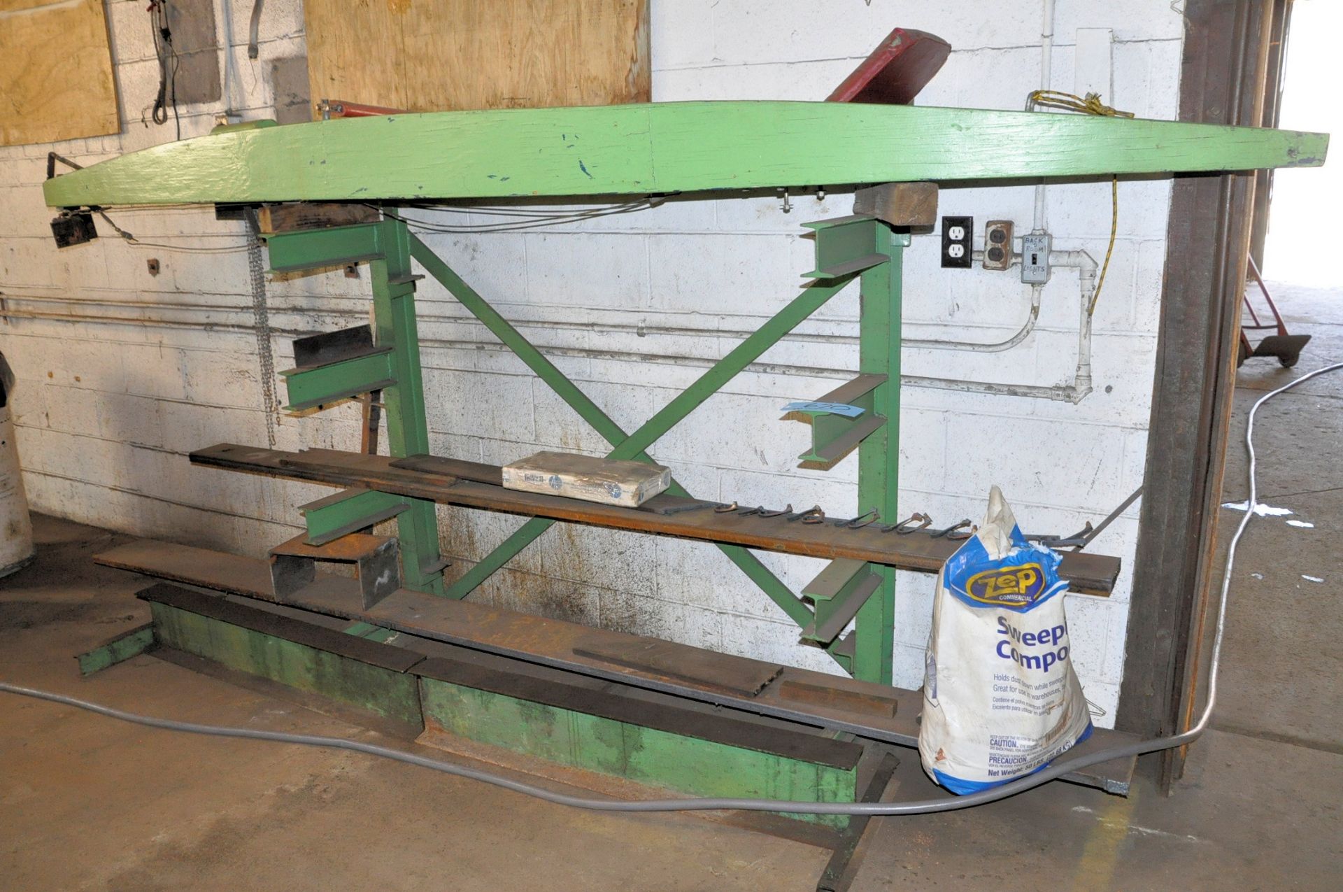 Lot-Steel Flat Bar Stock with Single Sided Cantilever Rack, (Bldg 2)