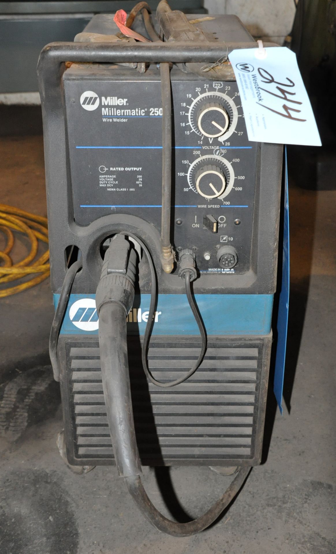Miller Millermatic 250, 200-Amp Capacity Arc Welding Power Source with Built in Wire Feeder (Bldg 2) - Image 4 of 4