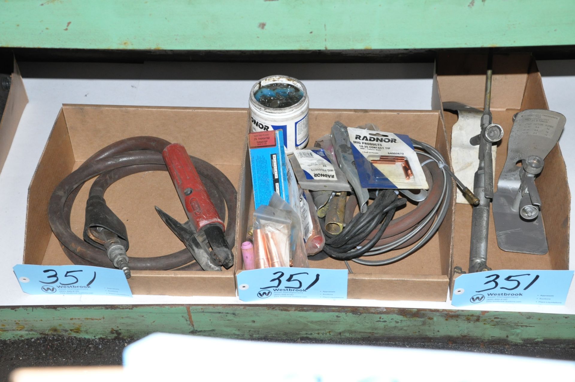 Lot-Welding Leads and Torches in (2) Boxes on Lower Shelf