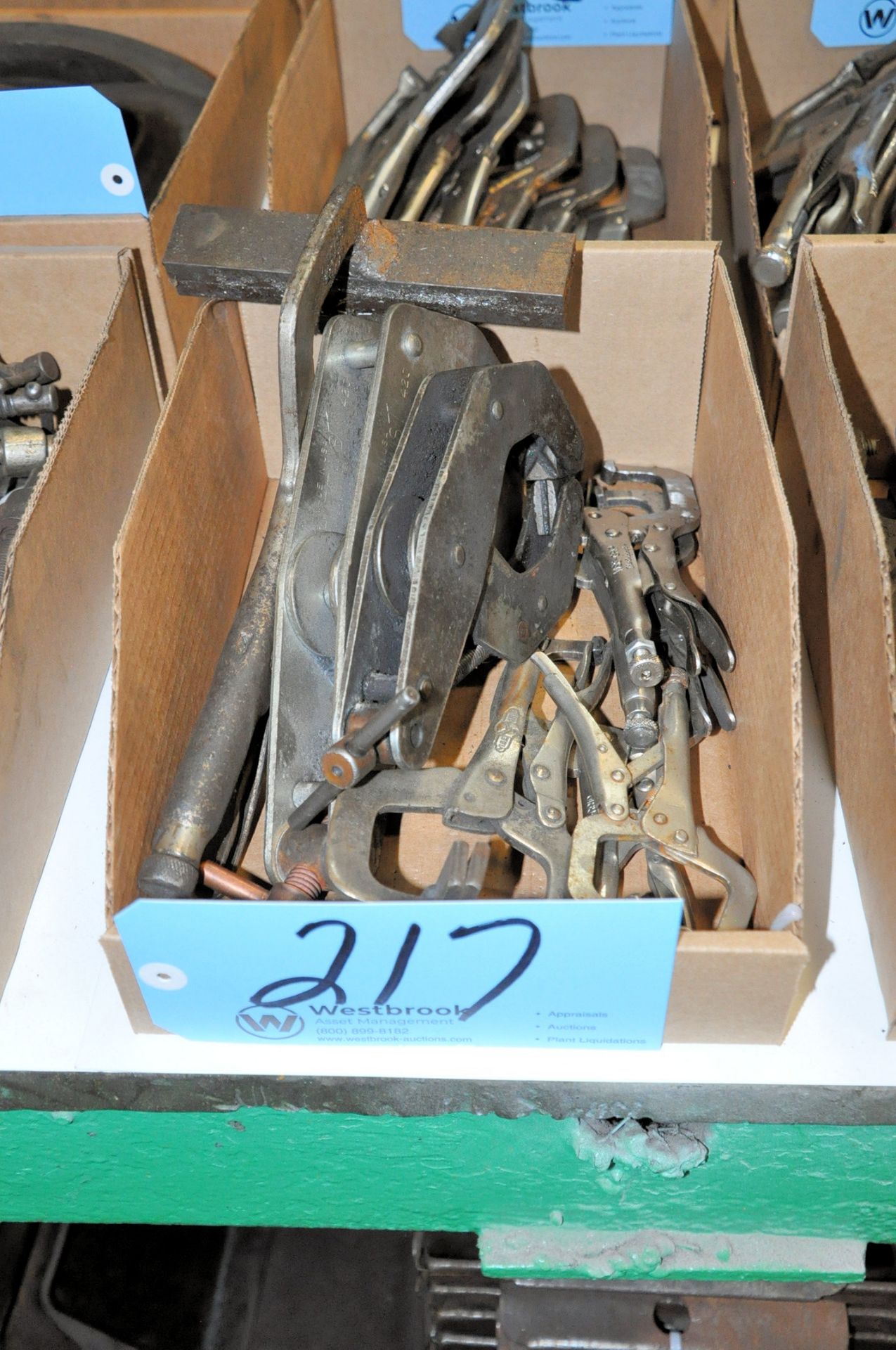 Lot-Various Vise Grip and Kant-Twist Clamps in (1) Box