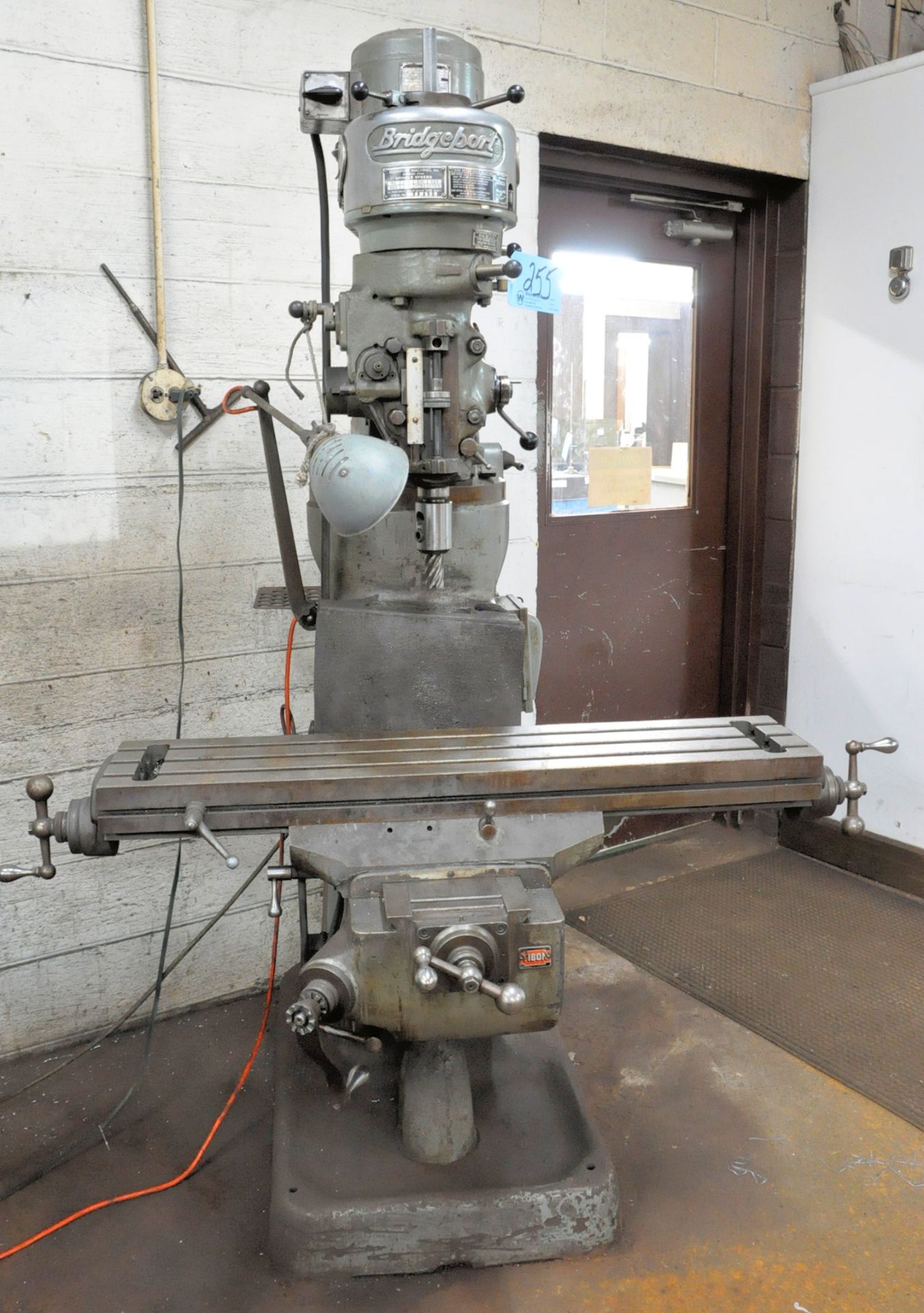 Bridgeport 1-HP Variable Speed Vertical Milling Machine, 9" x 42" Table, Work Light - Image 2 of 4