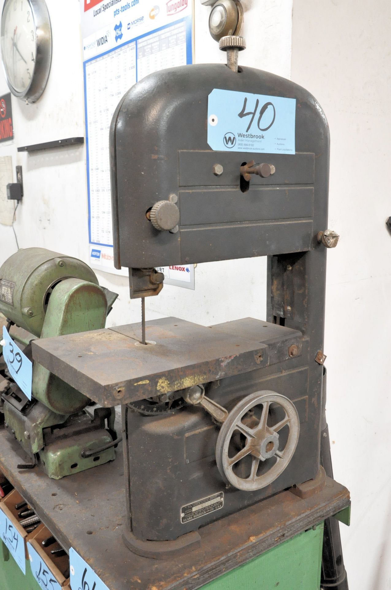 Sears Model 103.0101, 10" Bench Top Vertical Contour Wood Cutting Band Saw, 1-PH