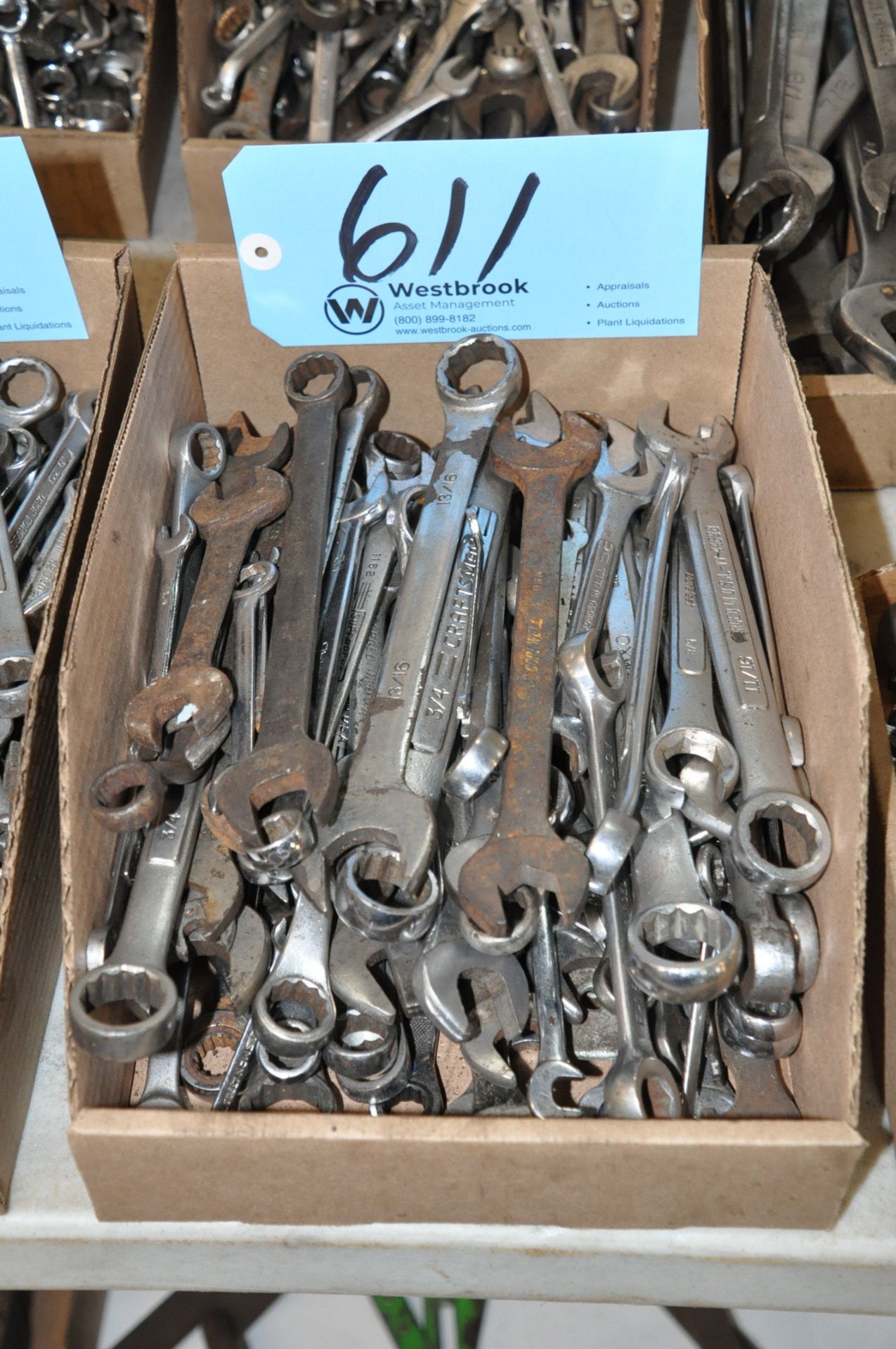 Lot-Standard Mechanics Wrenches in (1) Box