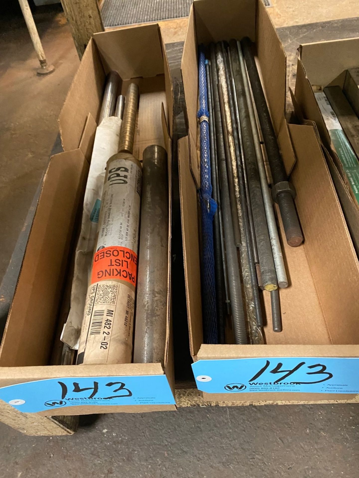 Lot-Various Alloy Steel Stock Cutoffs in (5) Boxes Under (1) Table - Image 2 of 4