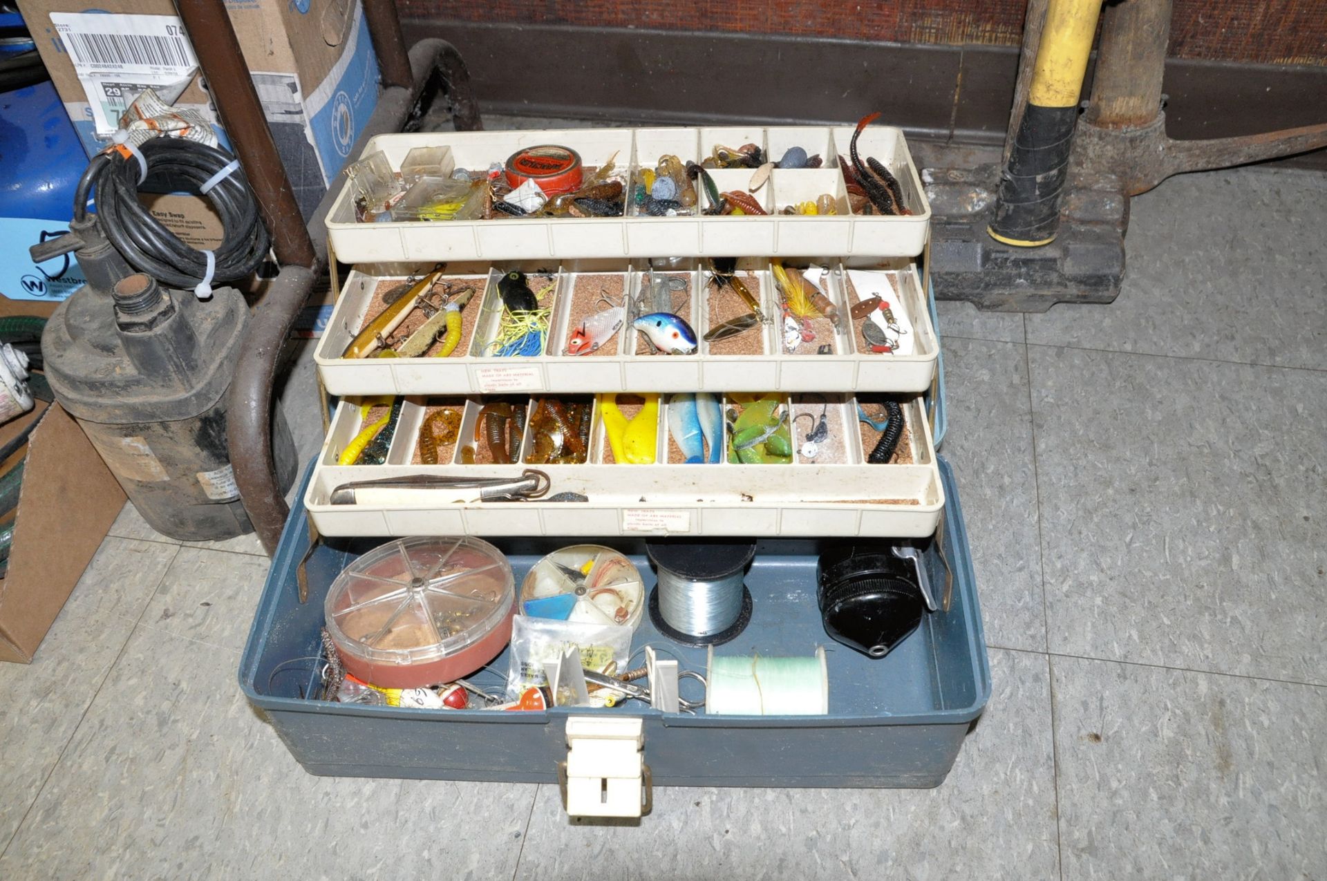 Lot-(1) Vacuum System, (2) Pumps, (1) Garbage Disposal and (1) Tackle Box - Image 2 of 2
